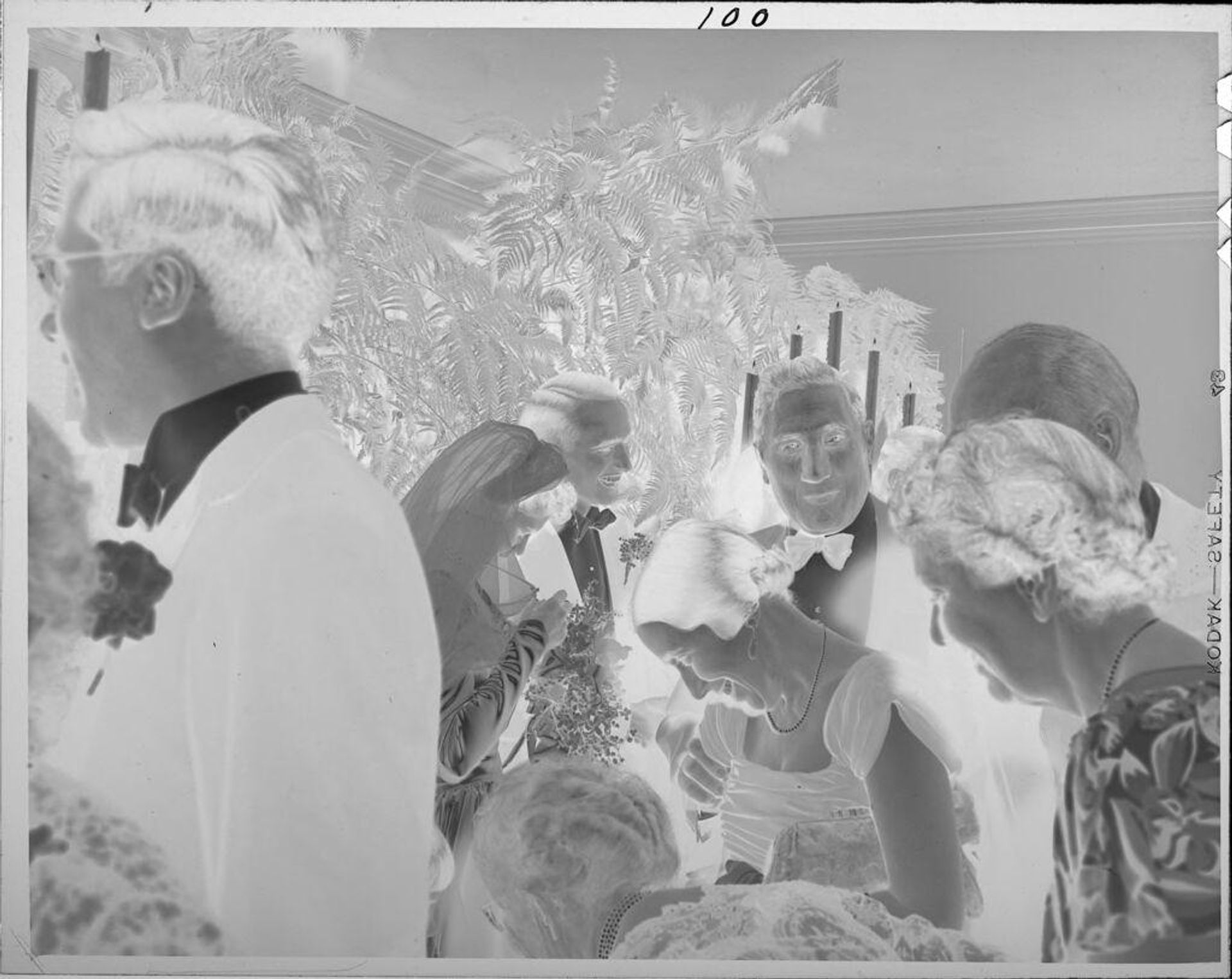 Untitled (bride and groom with guests) by Lucian and Mary Brown