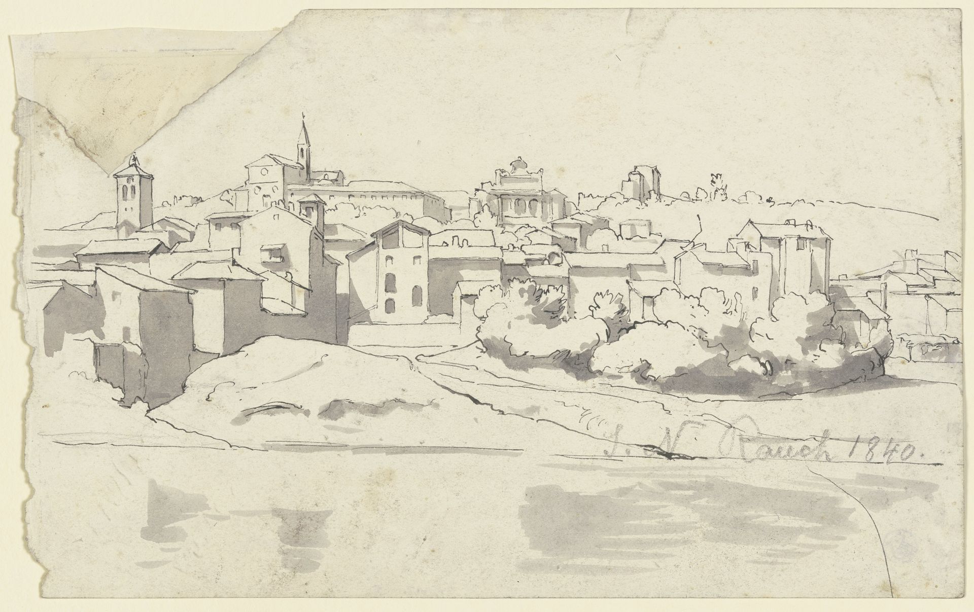 Blick auf den Aventin in Rom by Johann Nepomuk Rauch