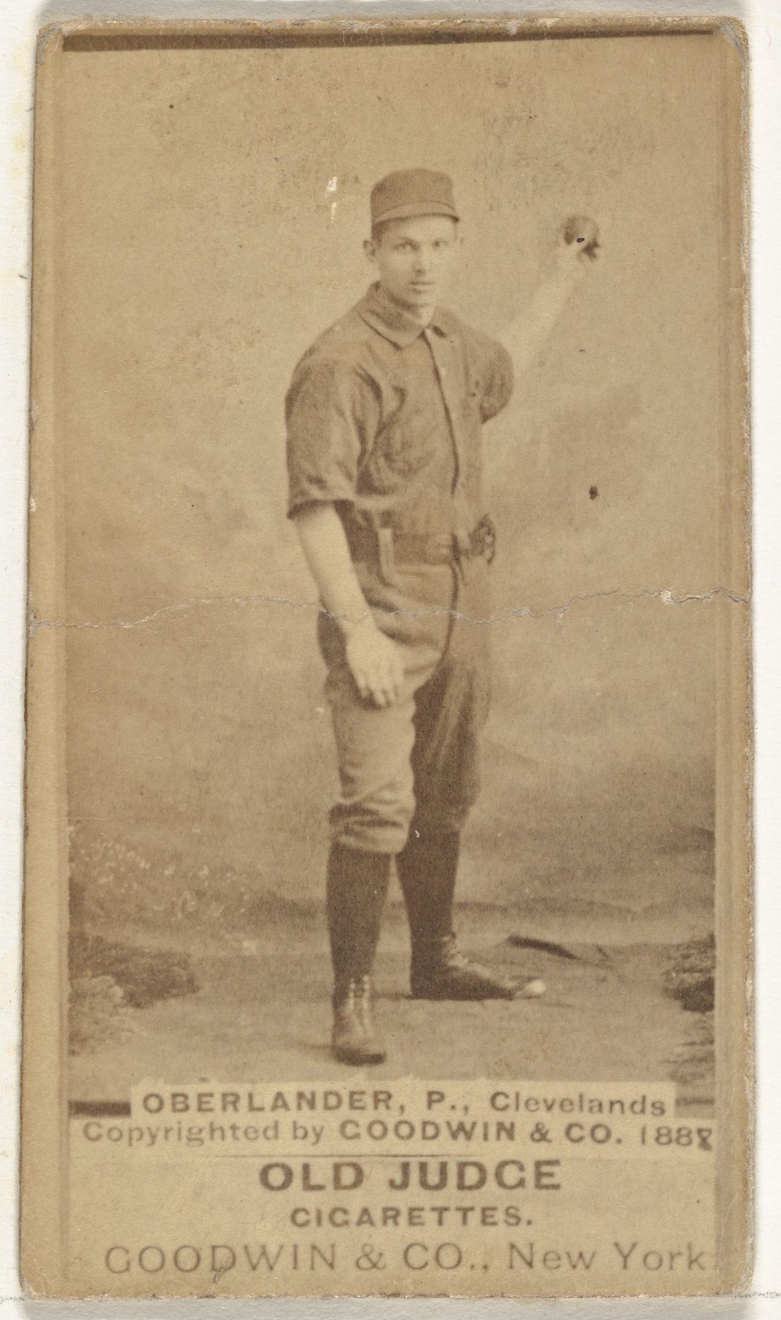Hartman Louis "Doc" Oberlander, Pitcher, Cleveland, from the Old Judge series (N172) for Old Judge Cigarettes by Goodwin & Company