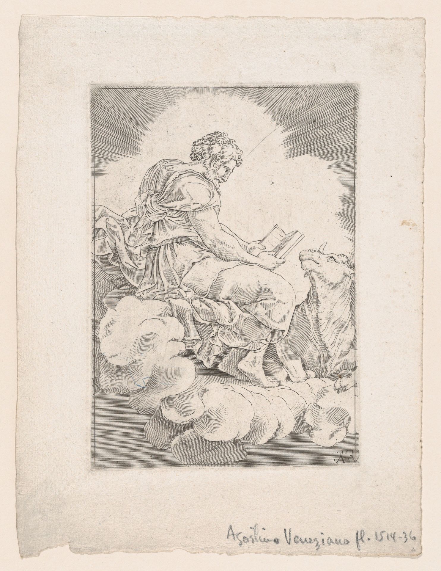 Saint Luke by Agostino Veneziano