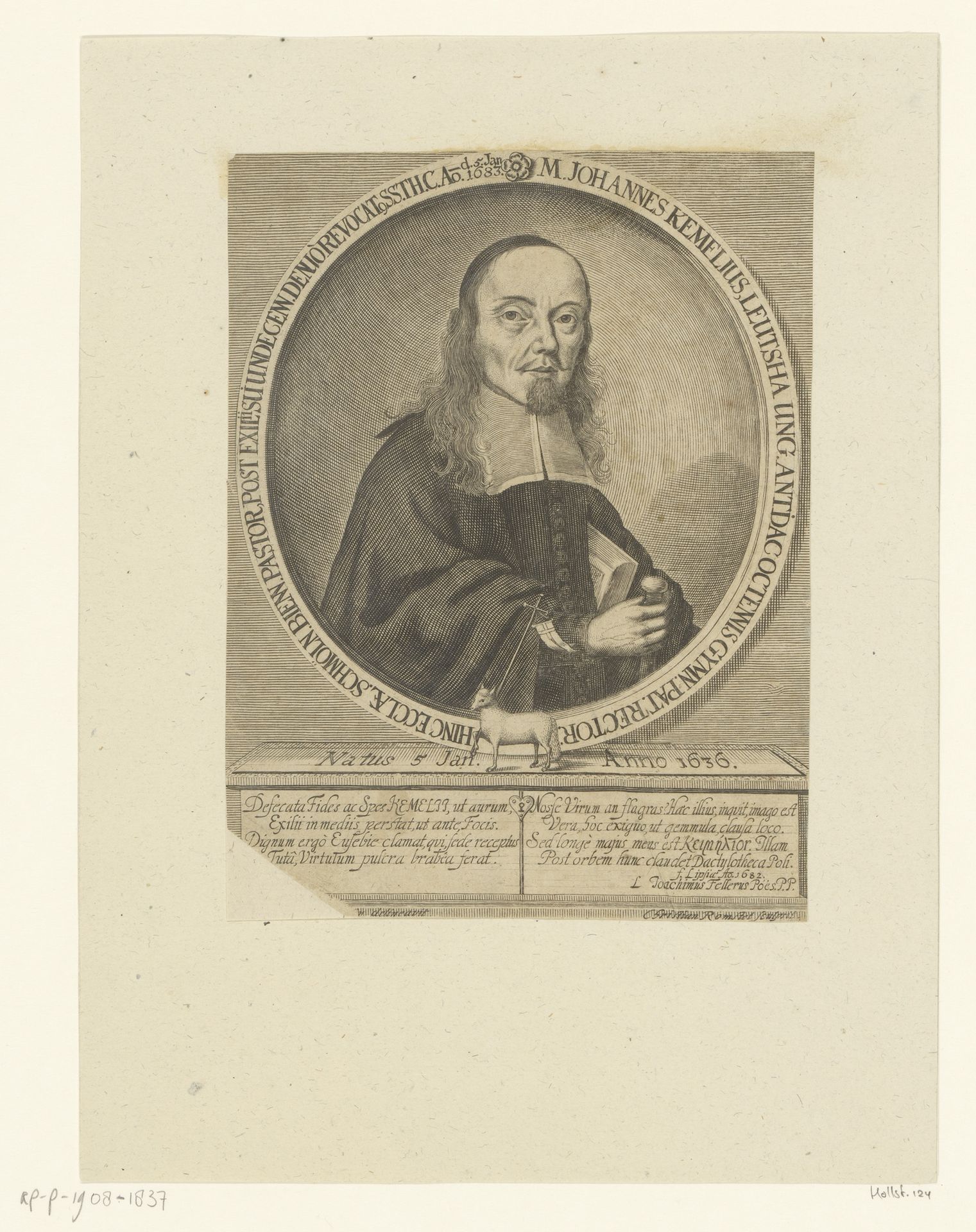 Portret van Johann Kemmel by Christian Romstet