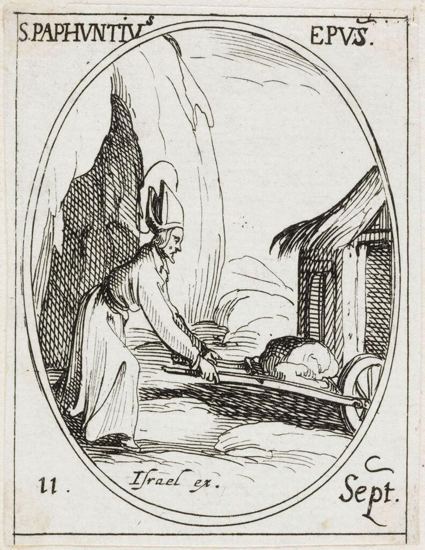 Saint Phaphnutius by Jacques Callot