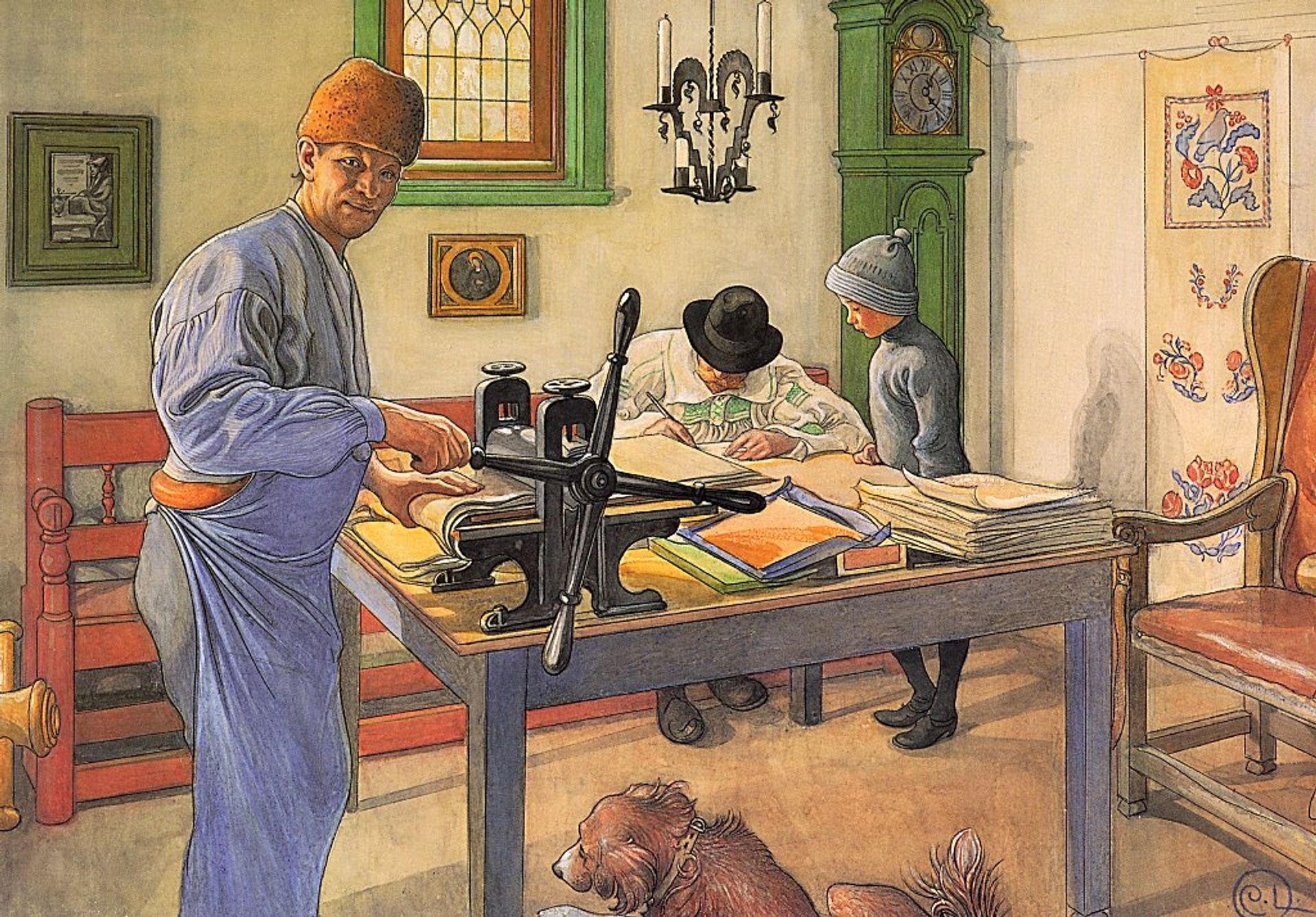 My Acid Workshop (Where I do my Etching) by Carl Larsson