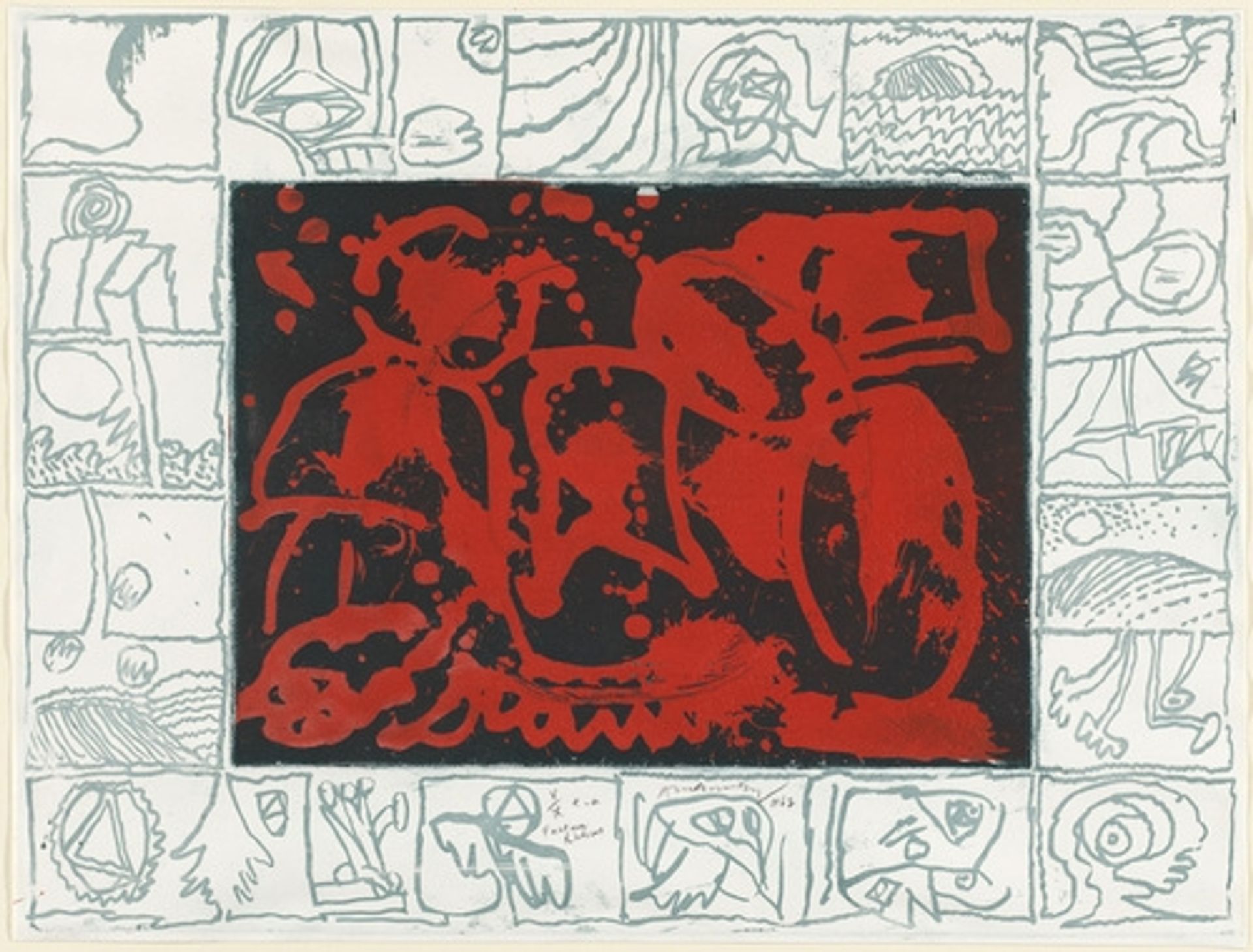 Rhesus Factor (Facteur Rhésus) by Pierre Alechinsky