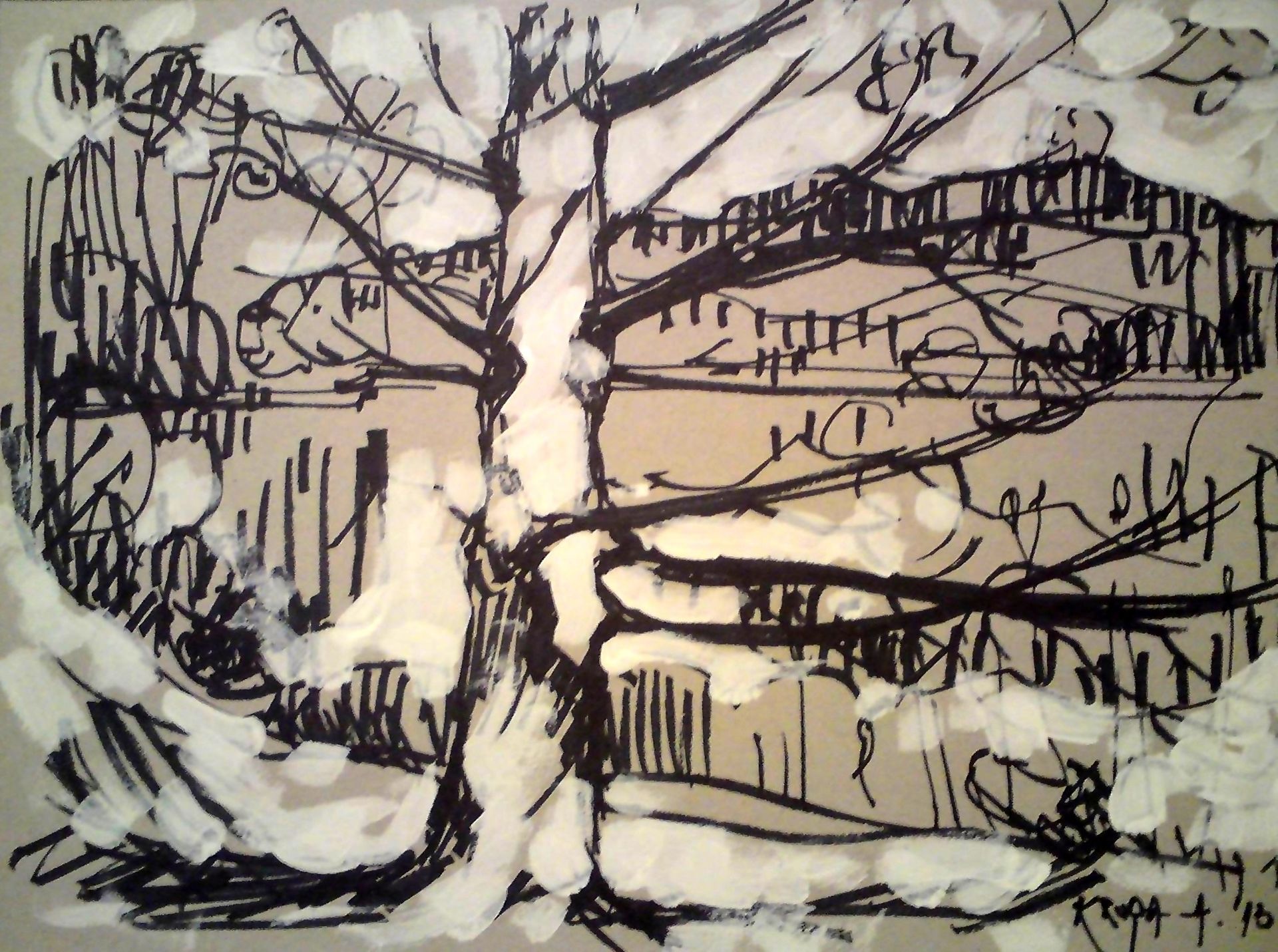 The birch at the bank of the Mrežnica river by Alfred Freddy Krupa