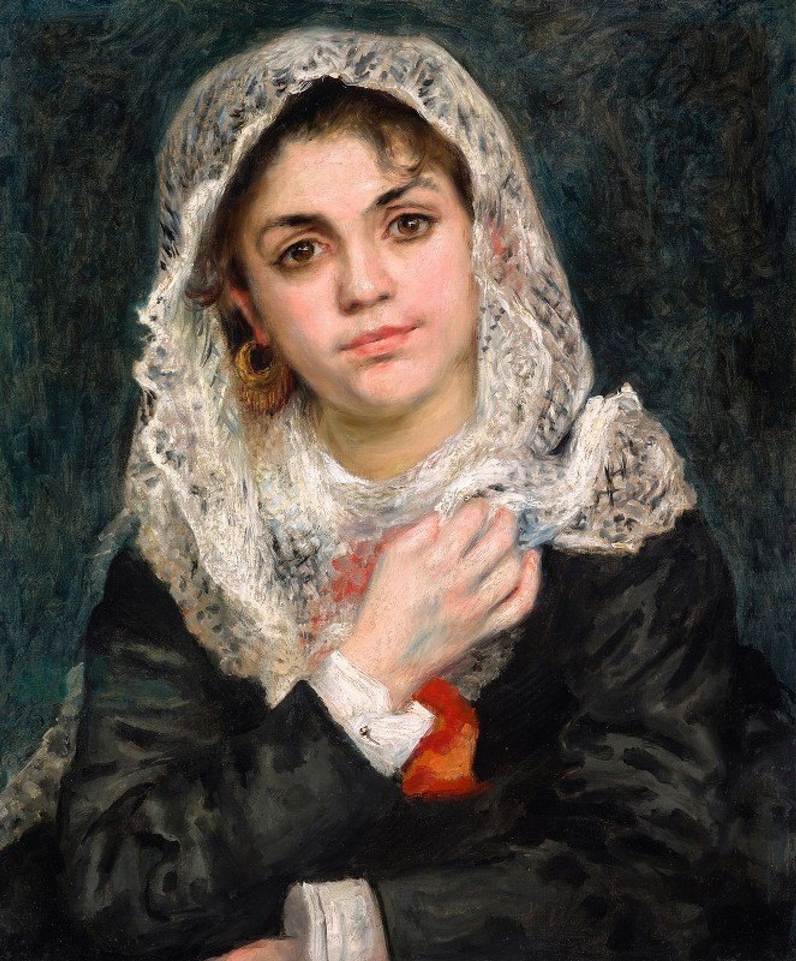 Lise in a White Shawl by Pierre-Auguste Renoir