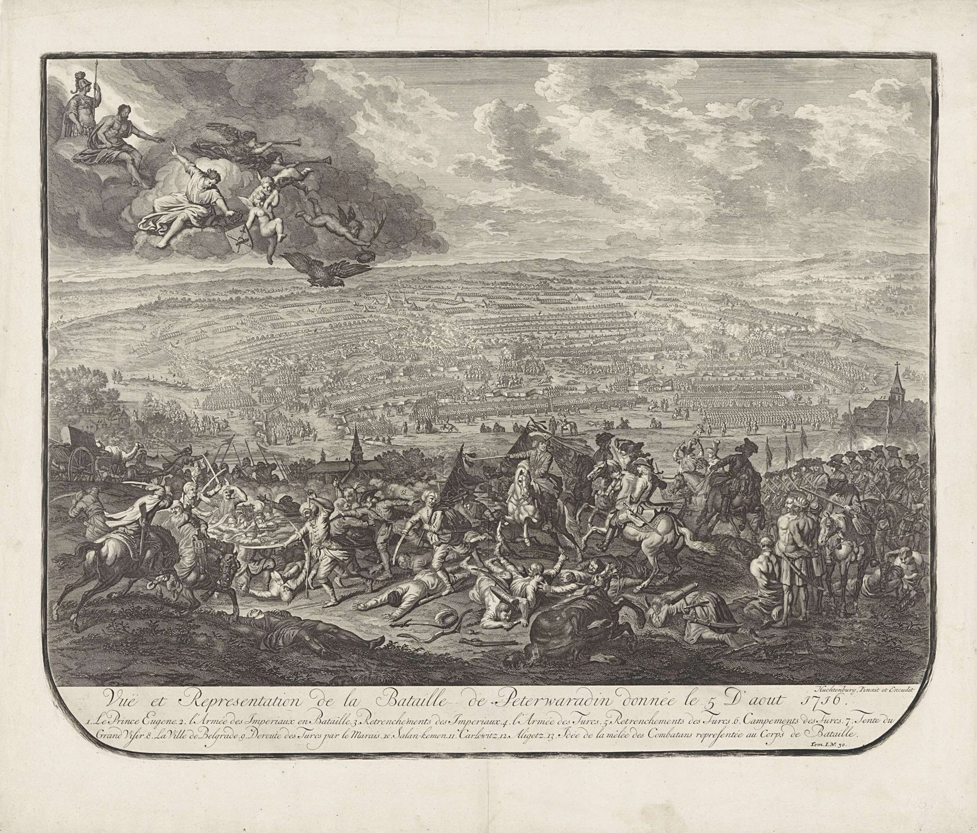 Slag bij Petrovaradin, 1716 by Jan van Huchtenburg