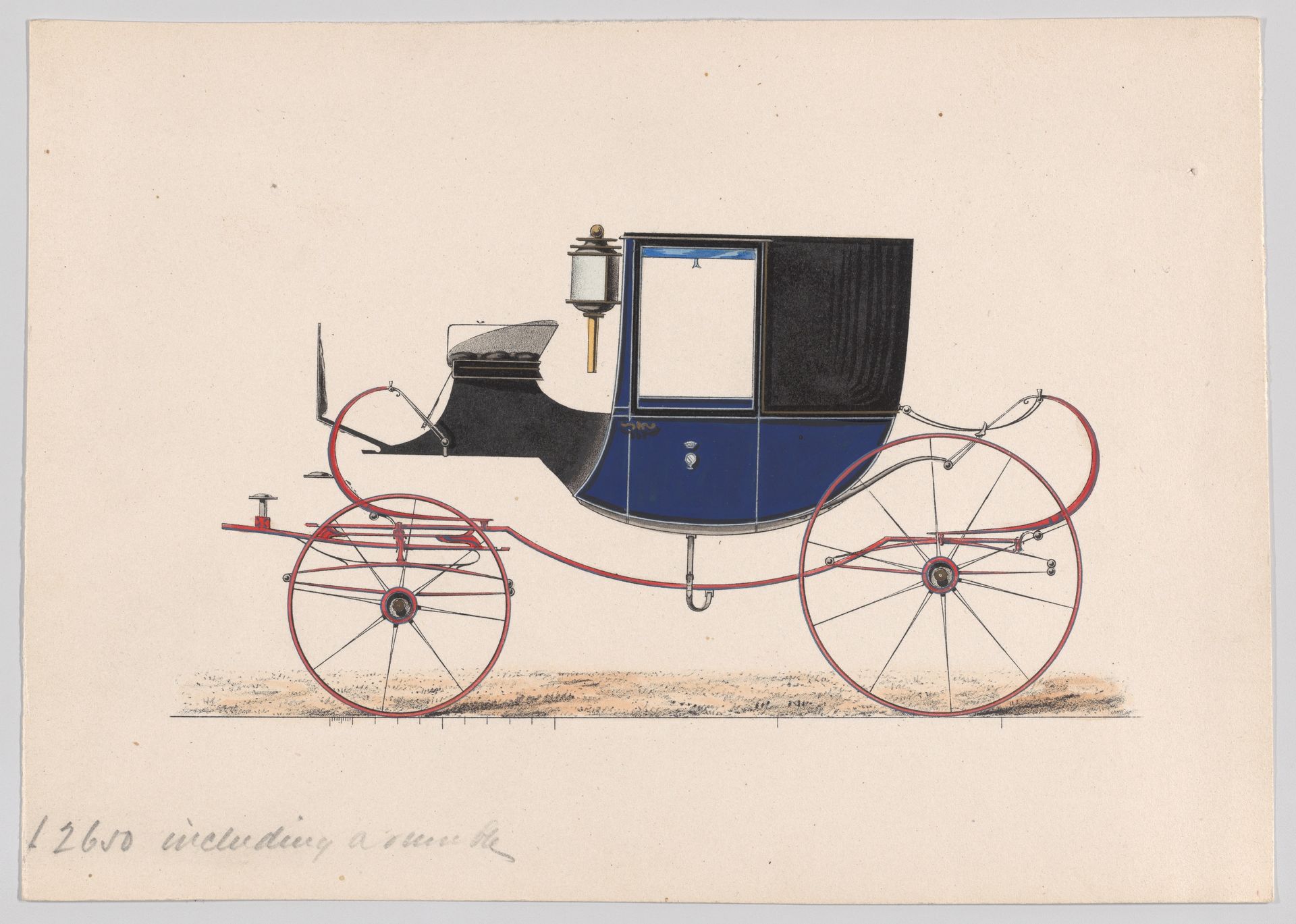 Design for Chariot D'Orsay Carriage by Anonymous