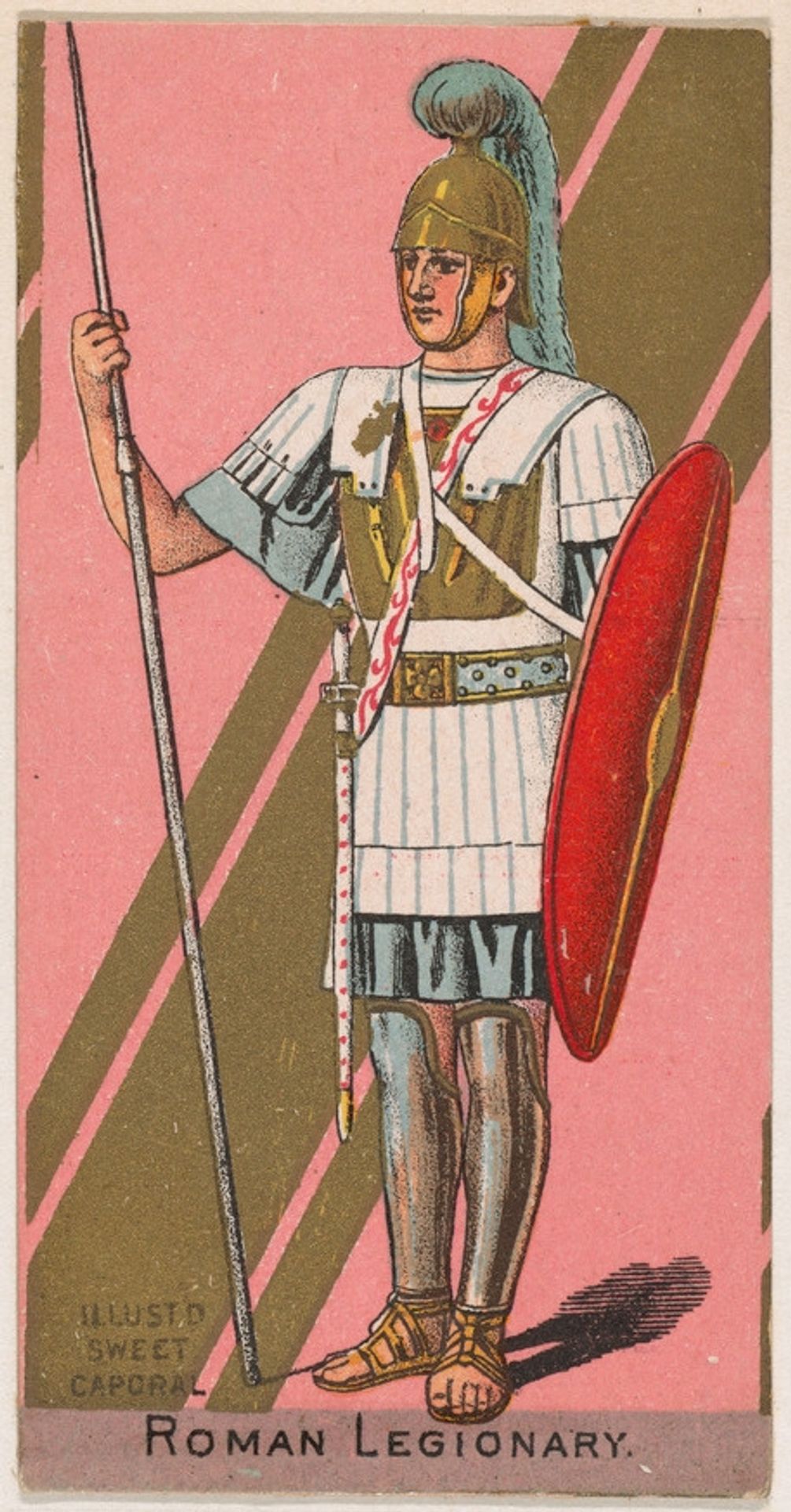 Roman Legionary, from the Military Series (N224) issued by Kinney Tobacco Company to promote Sweet Caporal Cigarettes by Kinney Brothers Tobacco Company