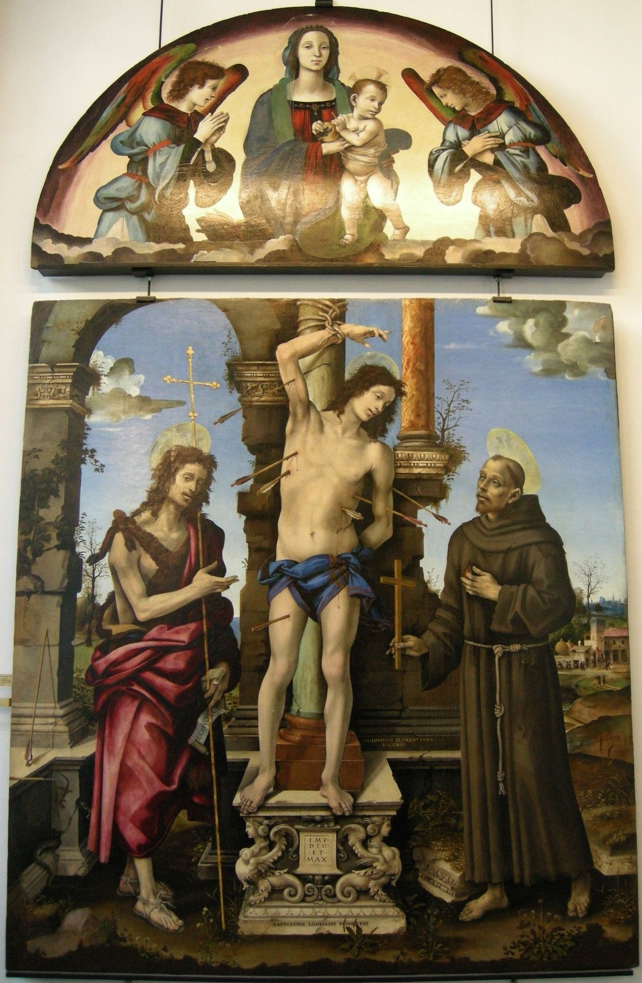 Saint Sebastian with Madonna and child by Filippino Lippi