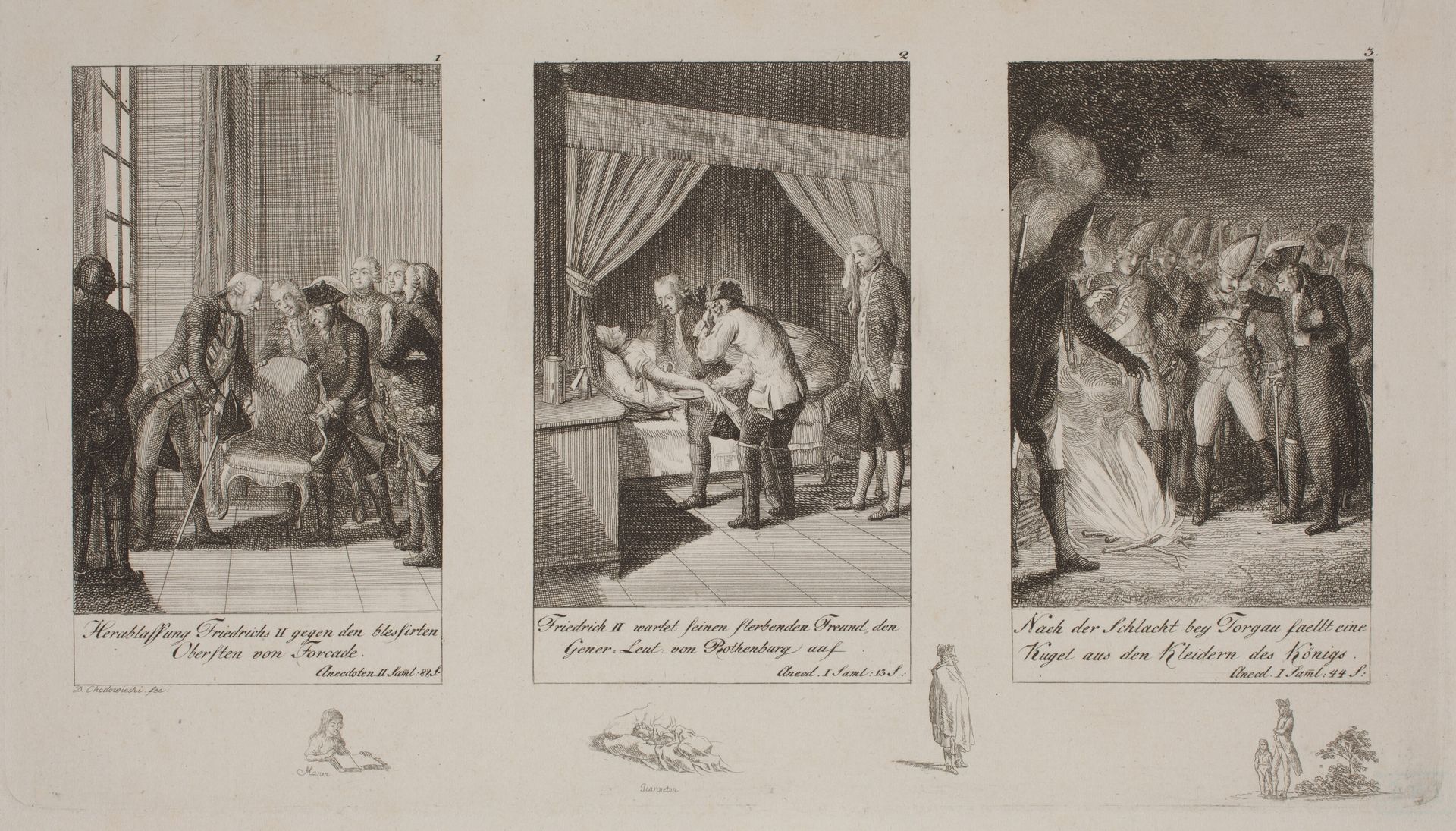 Anecdotes of King Frederik II by Daniel Nikolaus Chodowiecki
