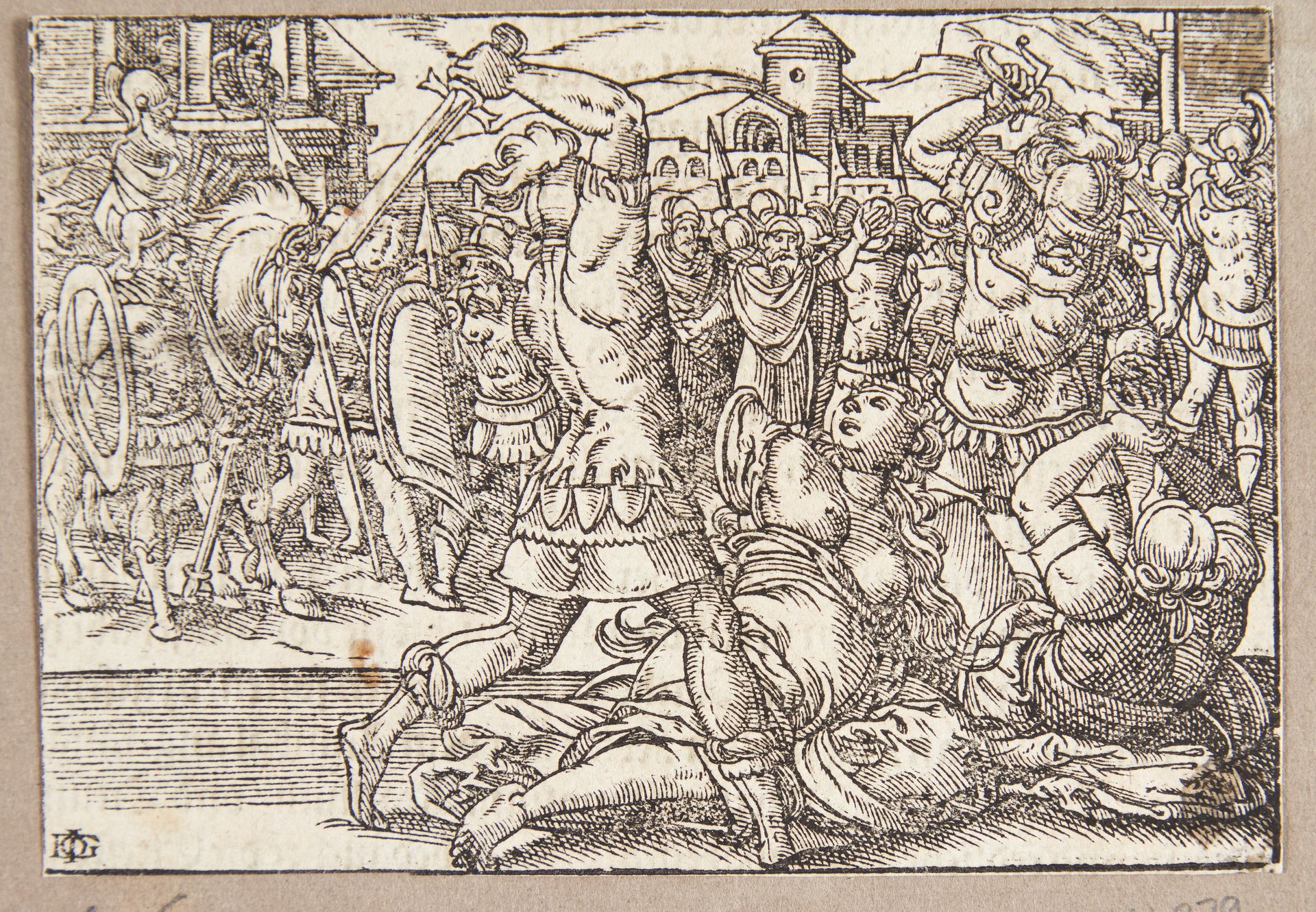 Henrettelsen af kongen af Siracusa og hans familie by Tobias Stimmer