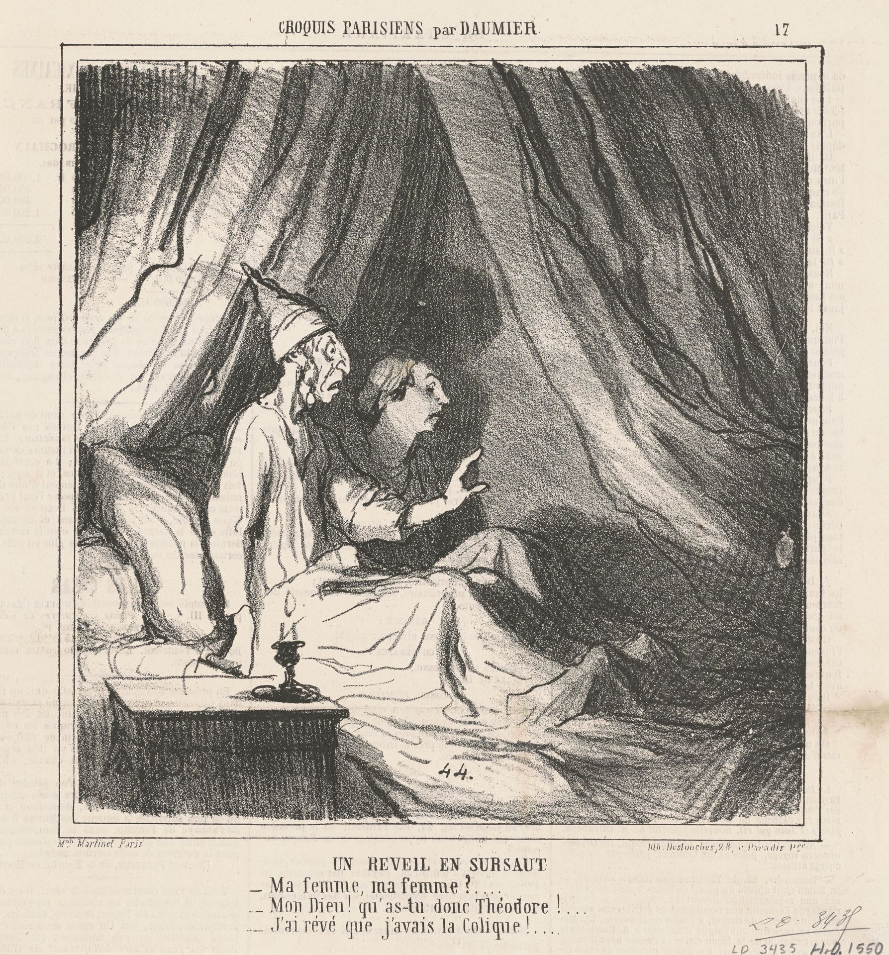 Un réveil en sursaut by Honoré Daumier