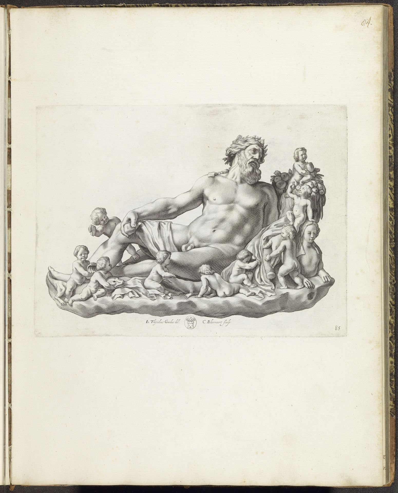 Riviergod van de Nijl by Cornelis Bloemaert