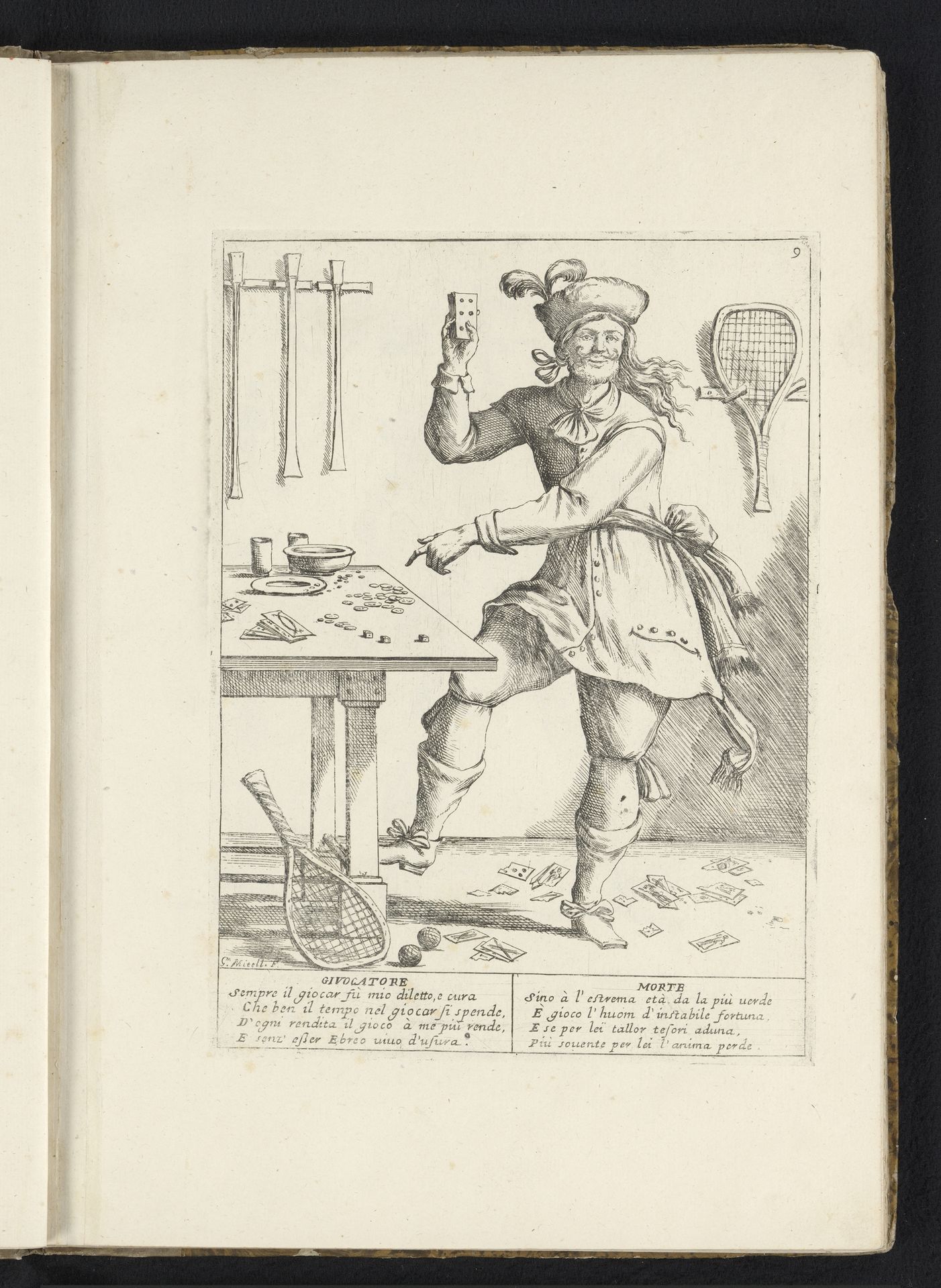 De goklustige man by Giuseppe Maria Mitelli