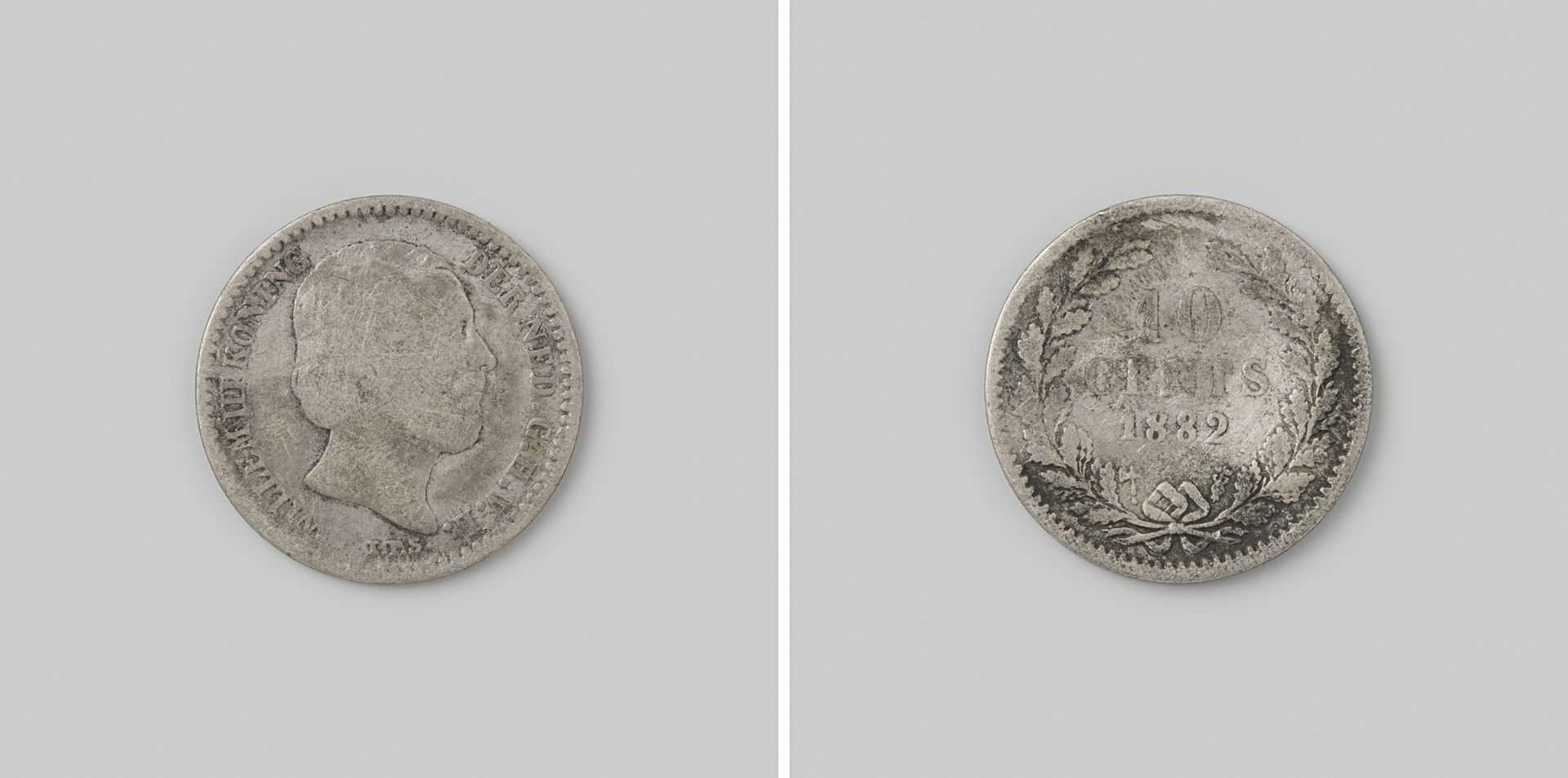 Nederlandse 10 cent, 1882 by Willem III (koning der Nederlanden)