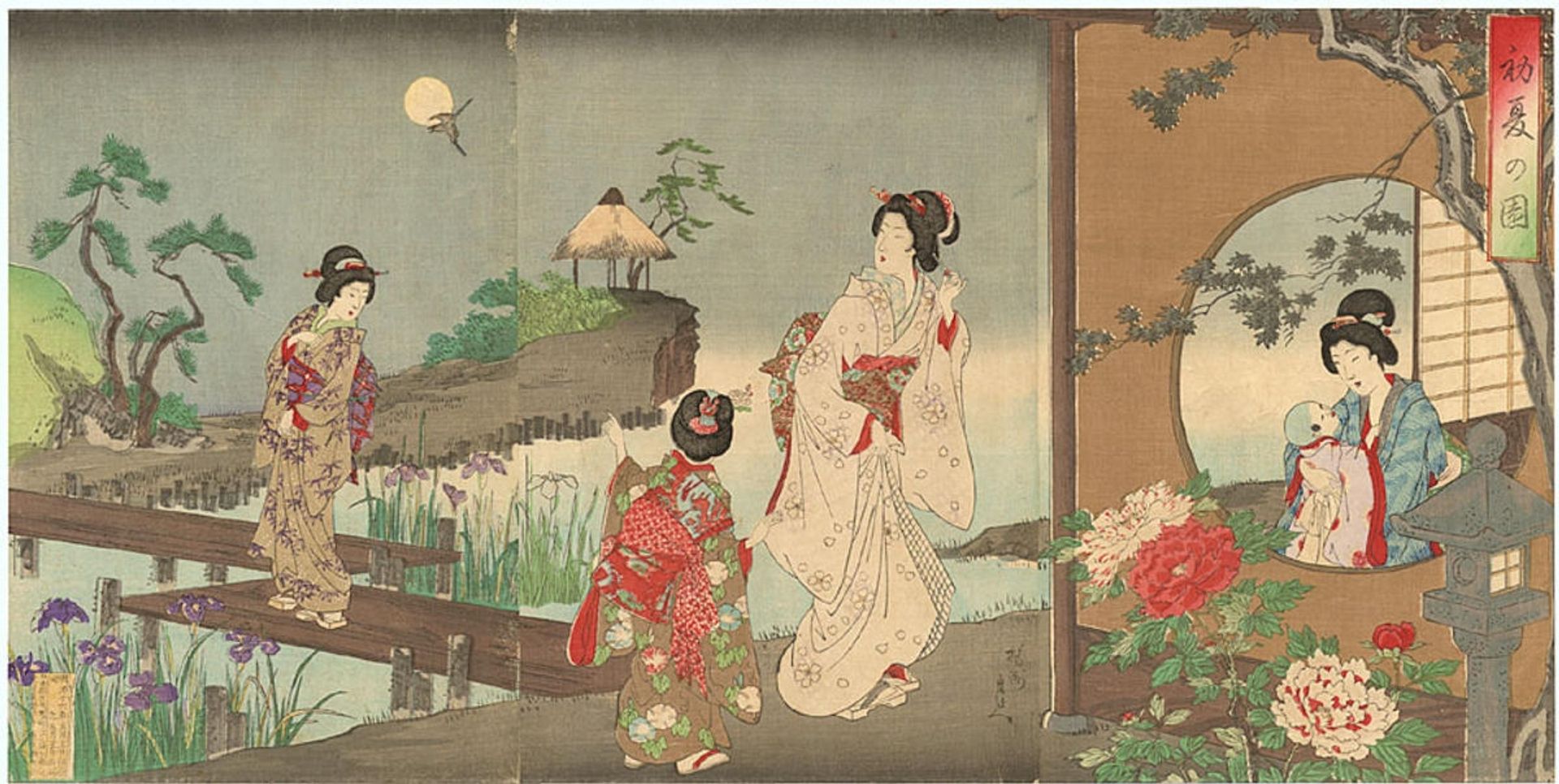 Garden in Early Summer by Yōshū (Hashimoto) Chikanobu