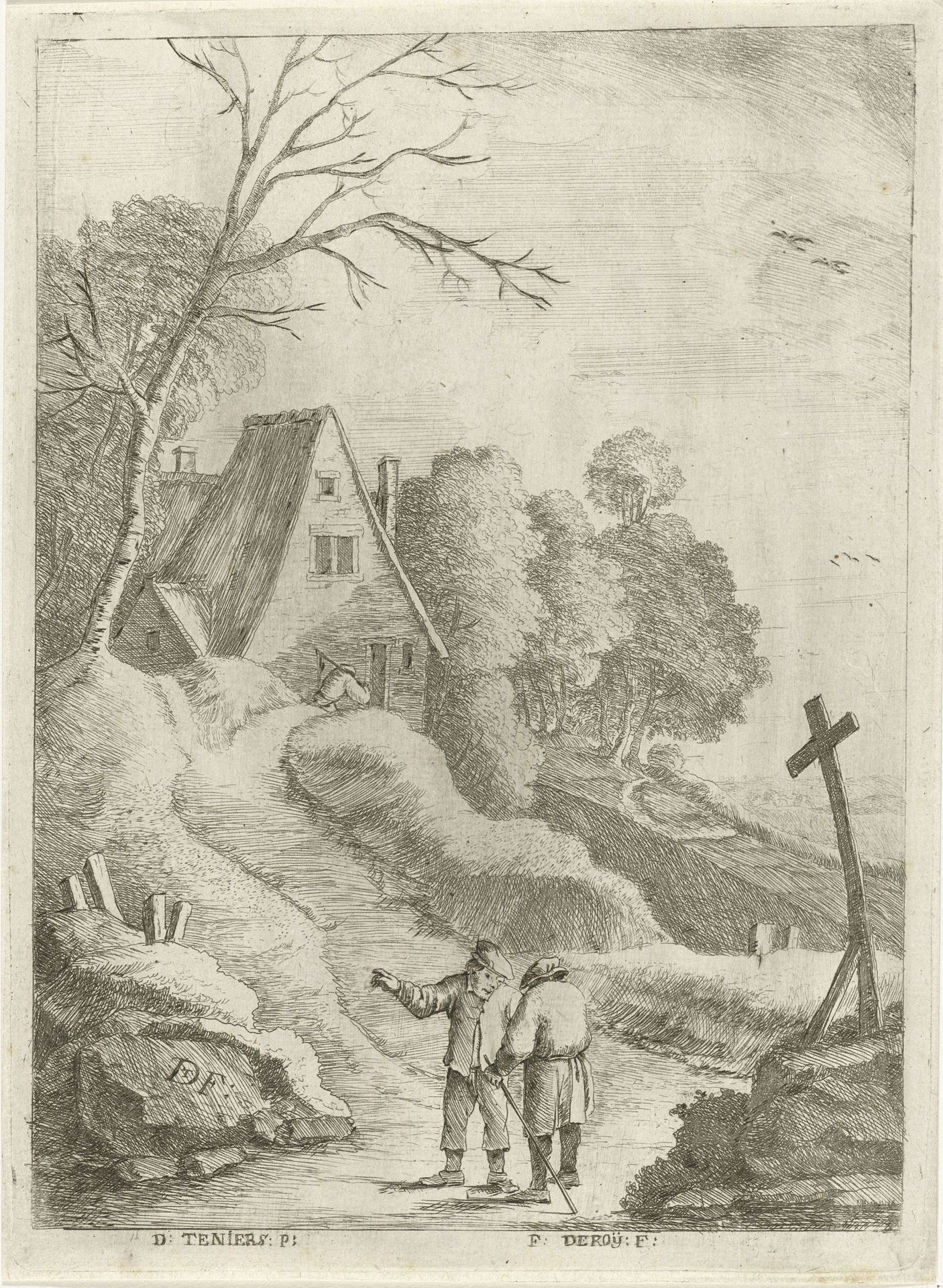 Heuvelachtig landschap by François Deroy
