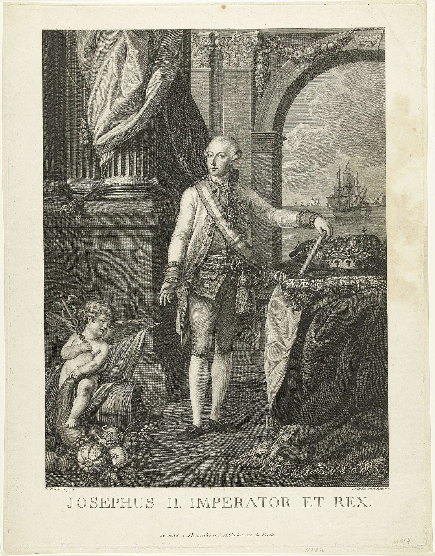 Portret van de Duitse keizer Jozef II by Antoine Alexandre Joseph Cardon