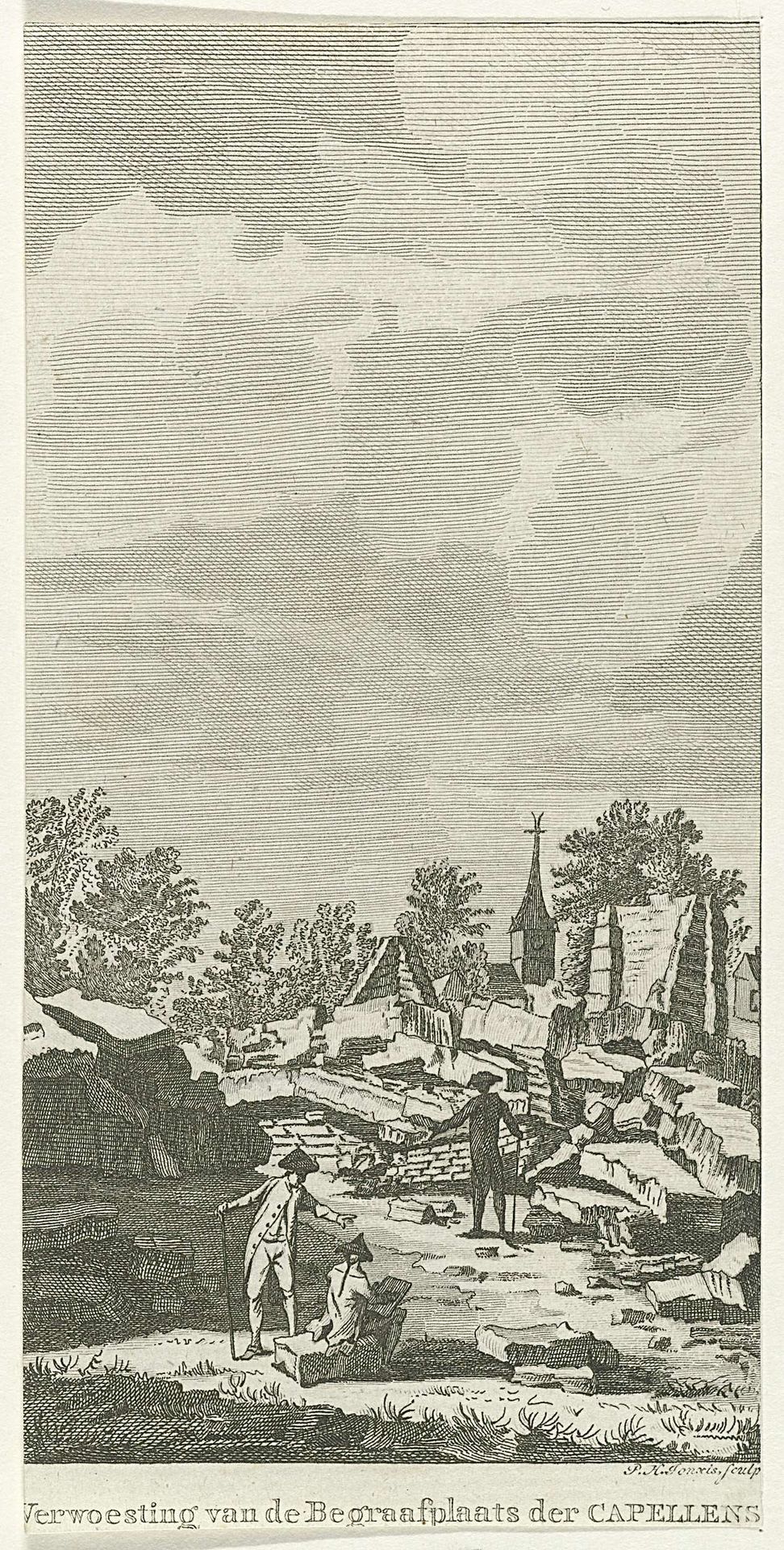 Ruïne van de begraafplaats van de familie Van der Capellen, 1788 by Pieter Hendrik Jonxis