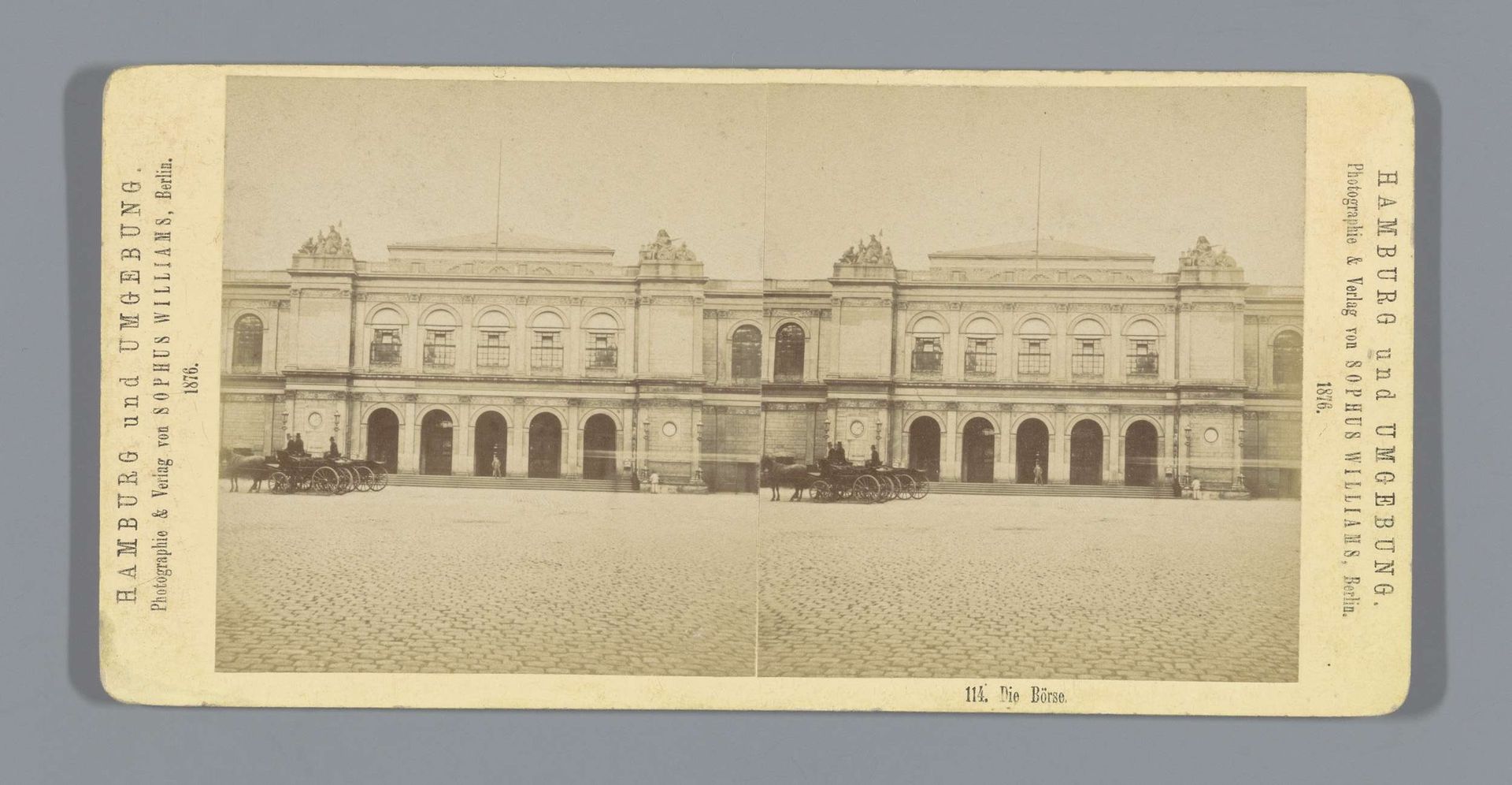 Voorgevel van de Beurs van Hamburg by Sophus Williams