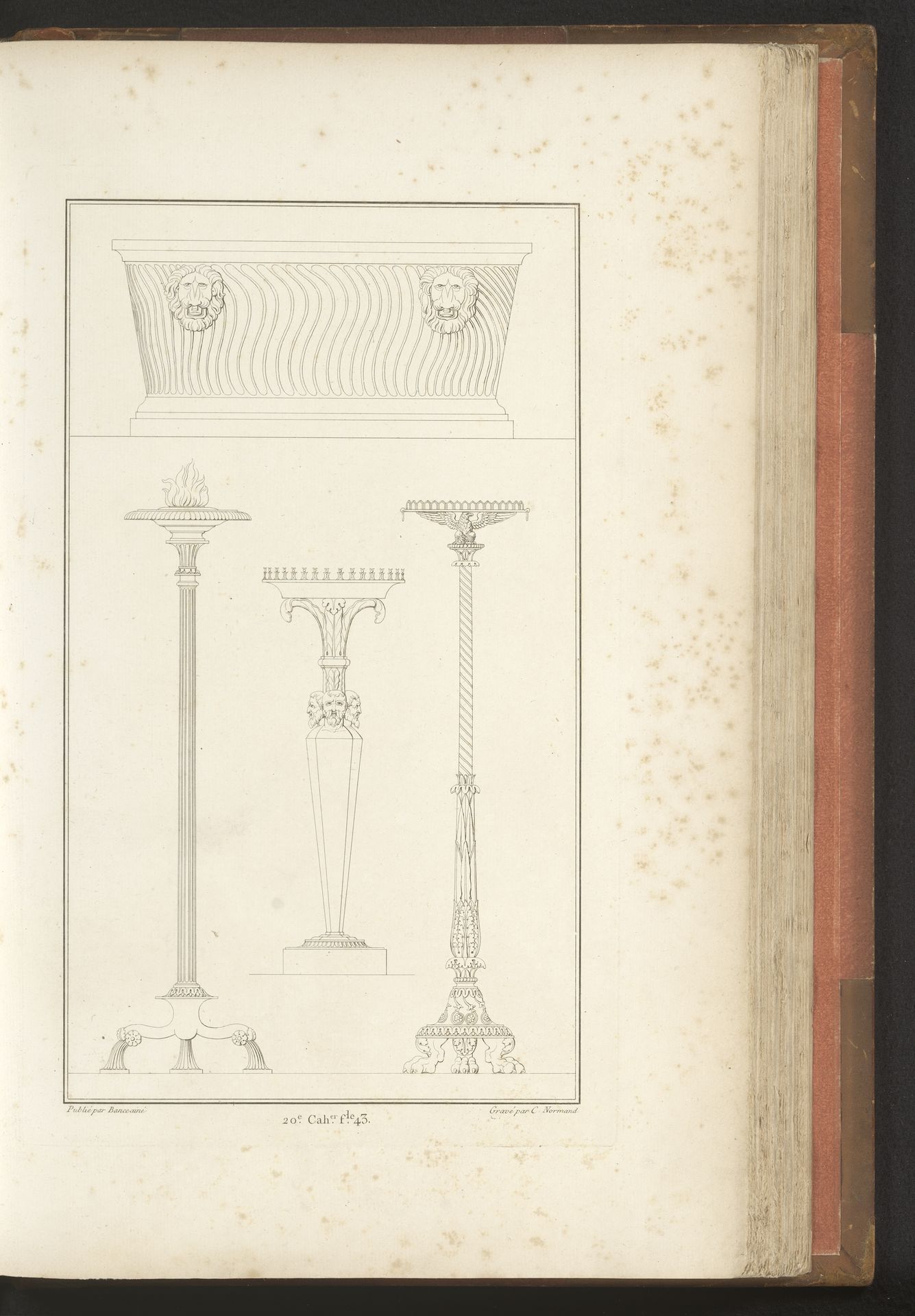 Drie gueridons en een tobbe by Charles Pierre Joseph Normand