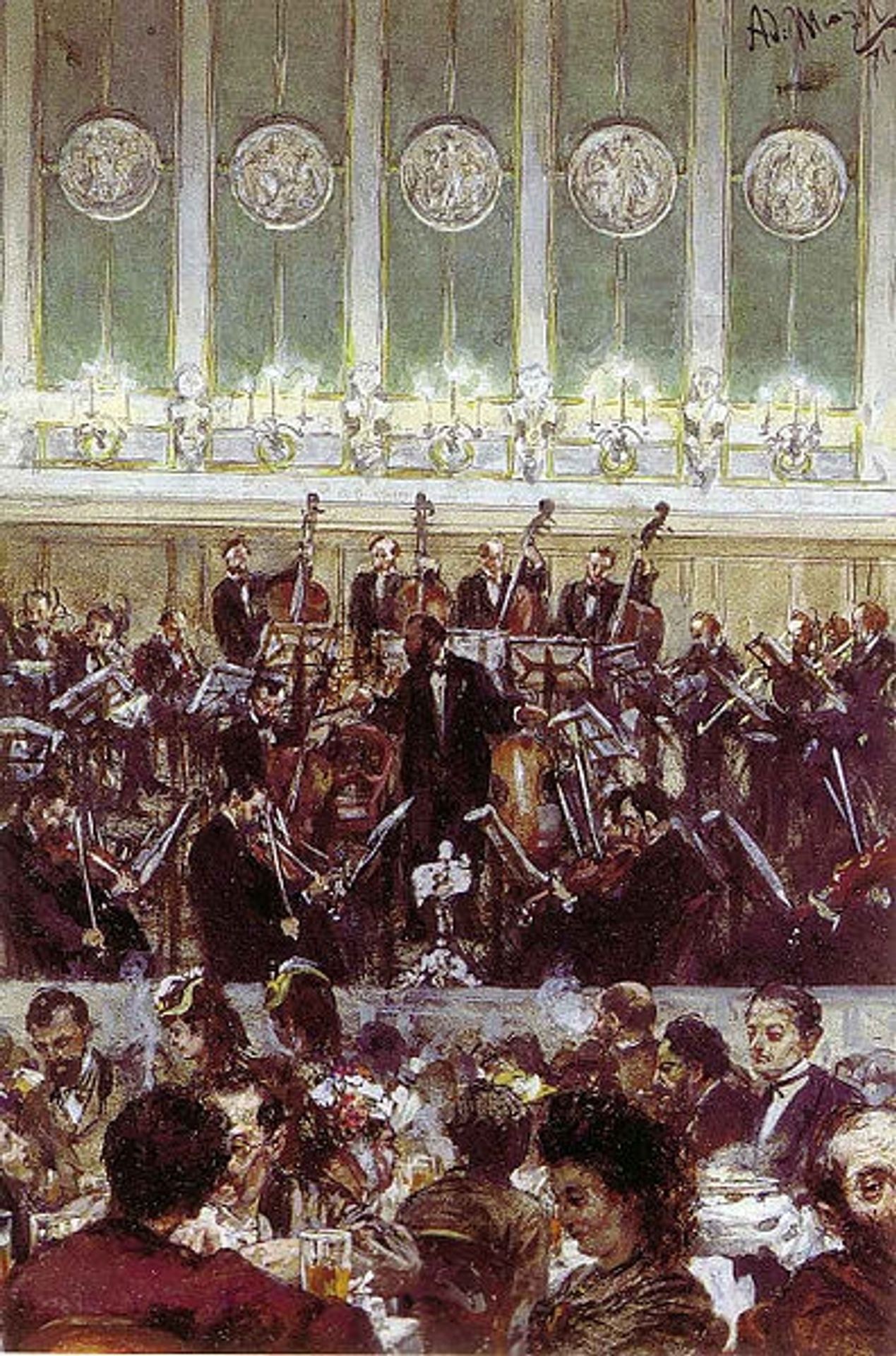 Concert of Bilse by Adolph Menzel