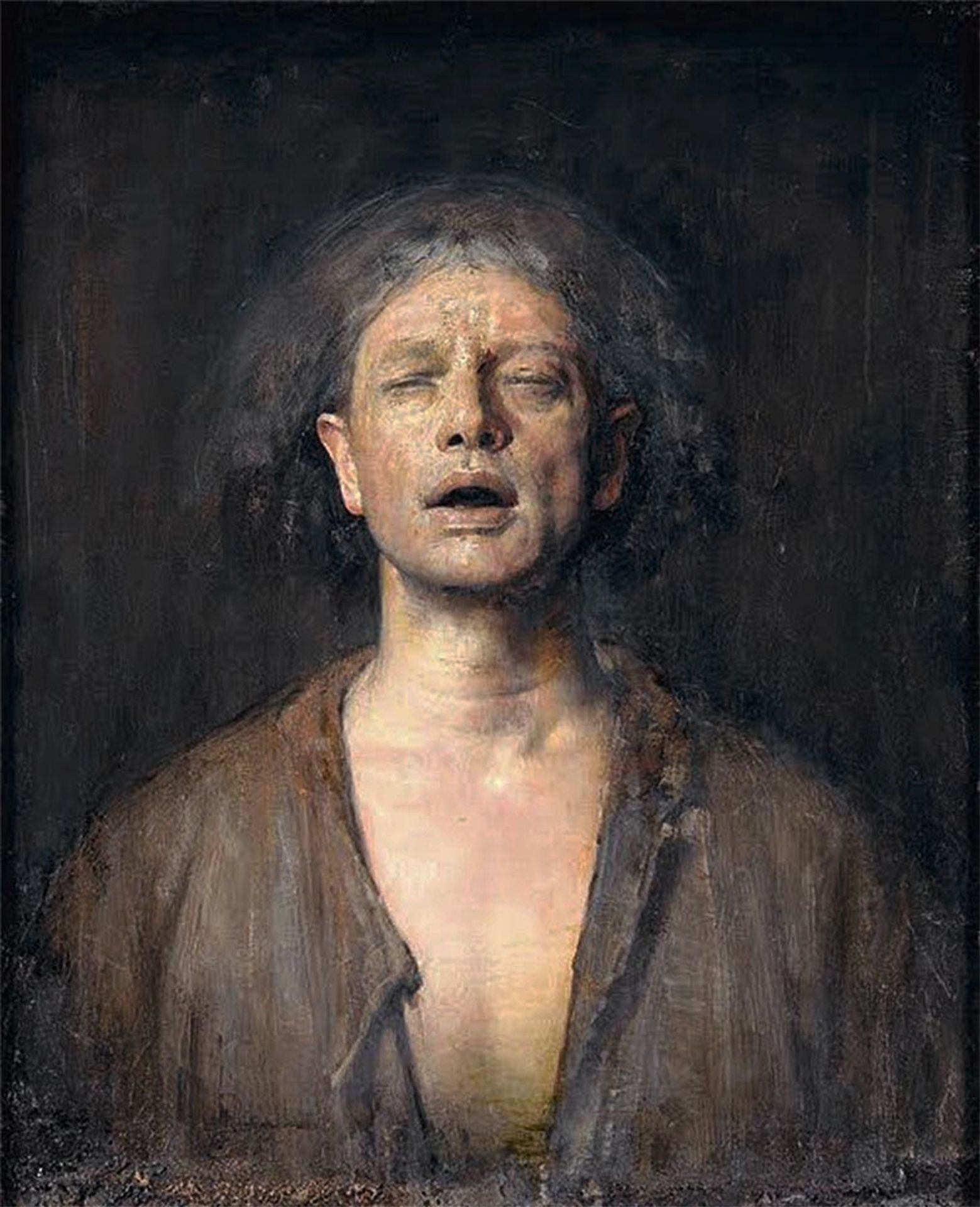 Self Portrait with Eyes Closed by Odd Nerdrum