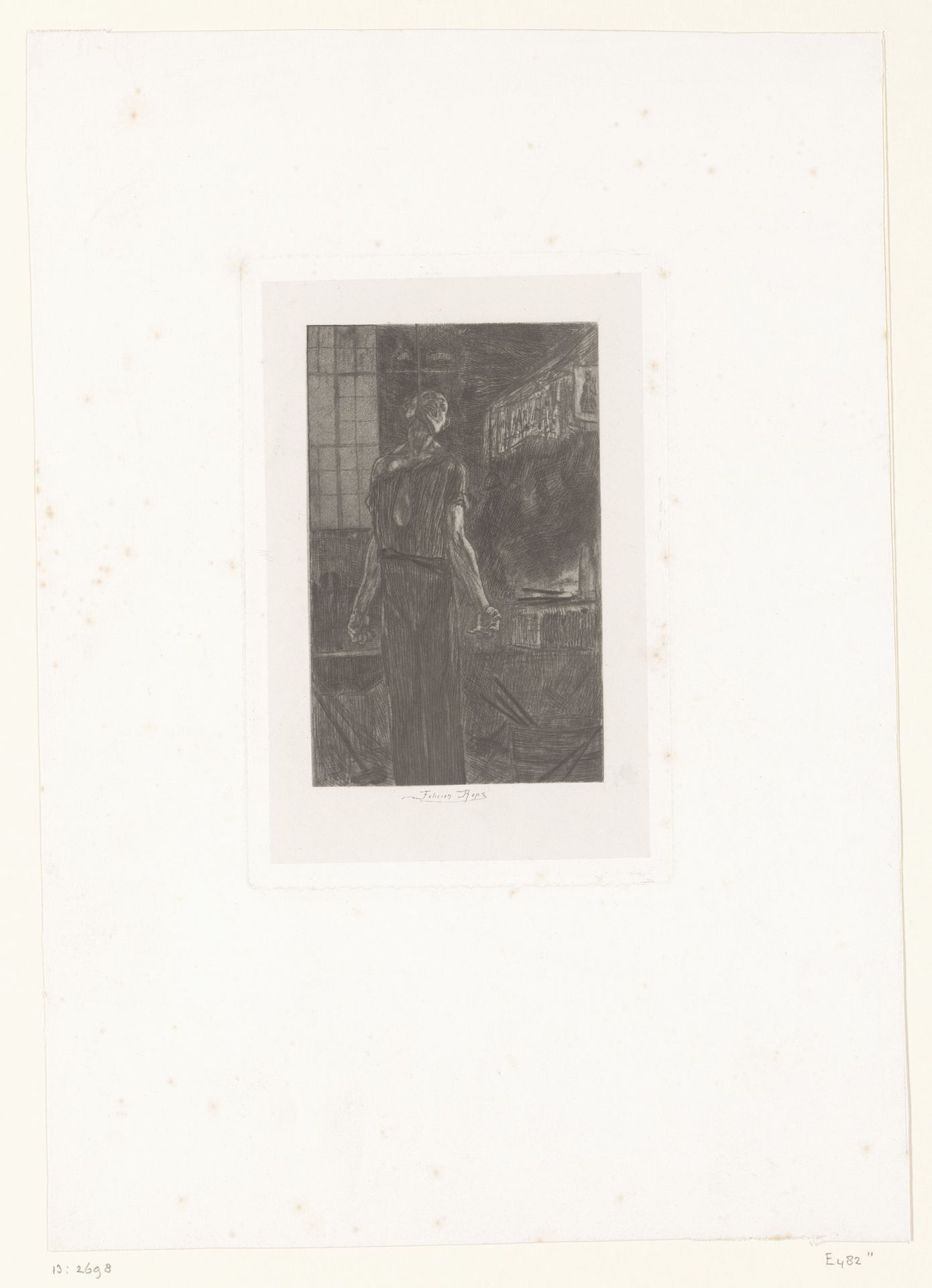 Gehangene in de smidse by Felicien Rops