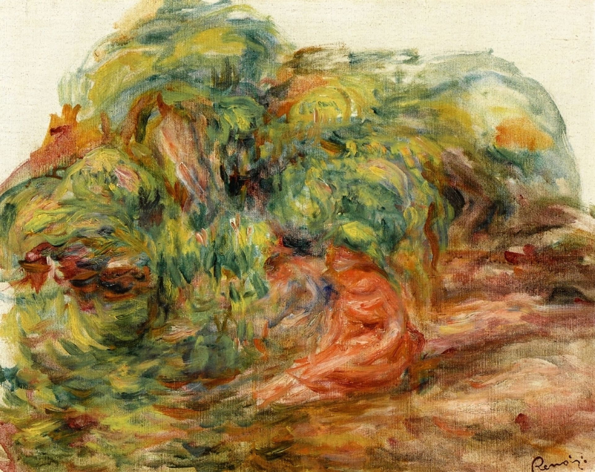 Two Woman in a Garden by Pierre-Auguste Renoir