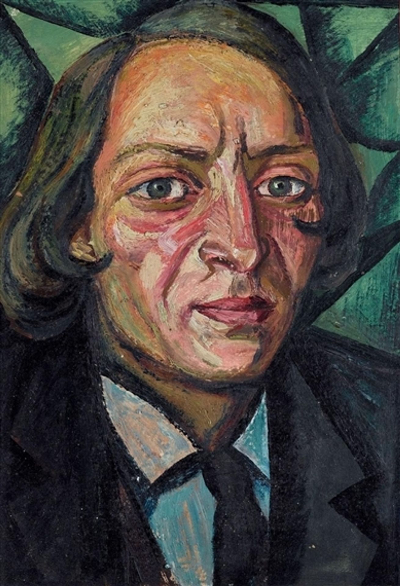 Portrait of the poet Venedict Mart by David Burliuk