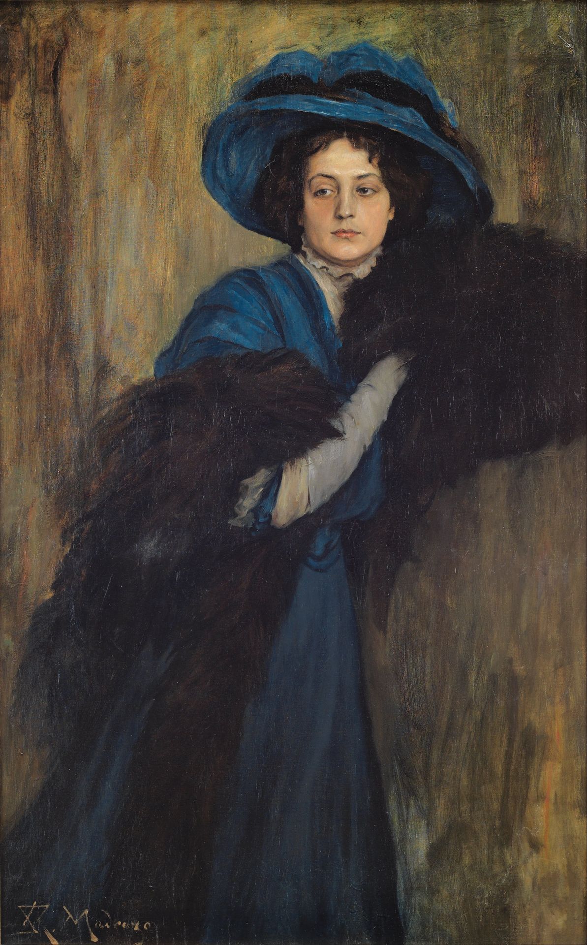 Portrait Of Lady In Blue by Raimundo de Madrazo