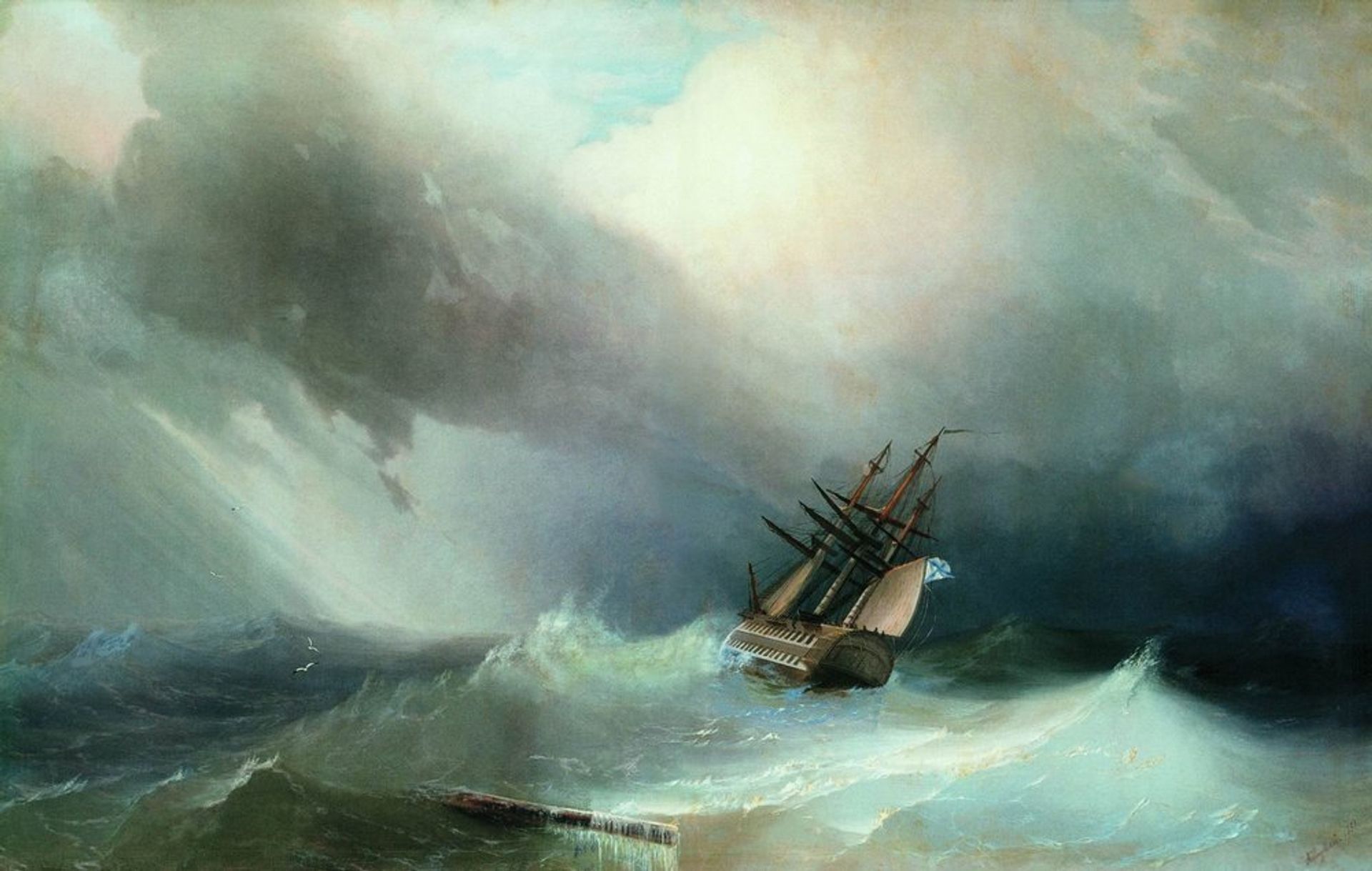 The Tempest by Ivan Konstantinovich Aivazovsky