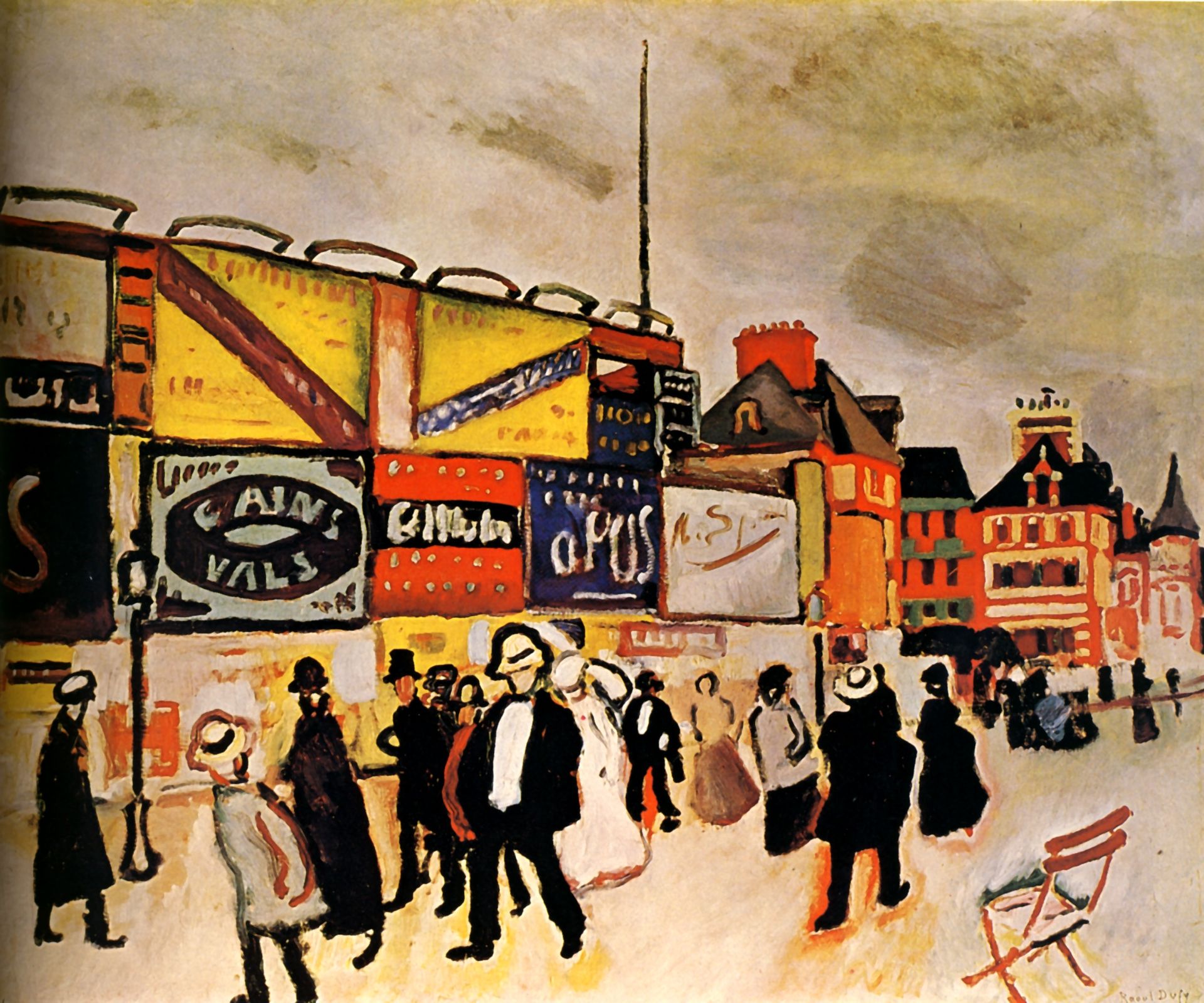 Posters at Trouville by Raoul Dufy