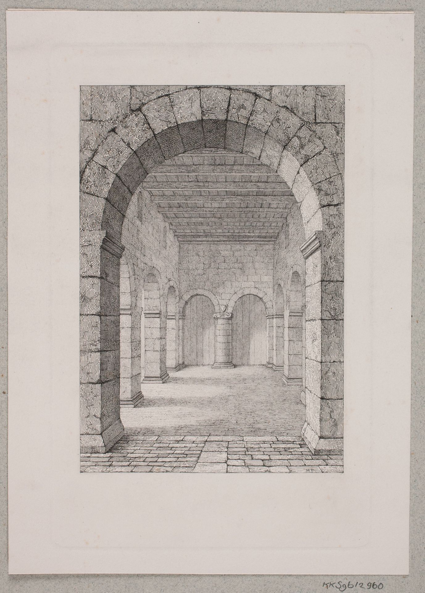 Det indre af Salling kirke by Julius Magnus-Petersen