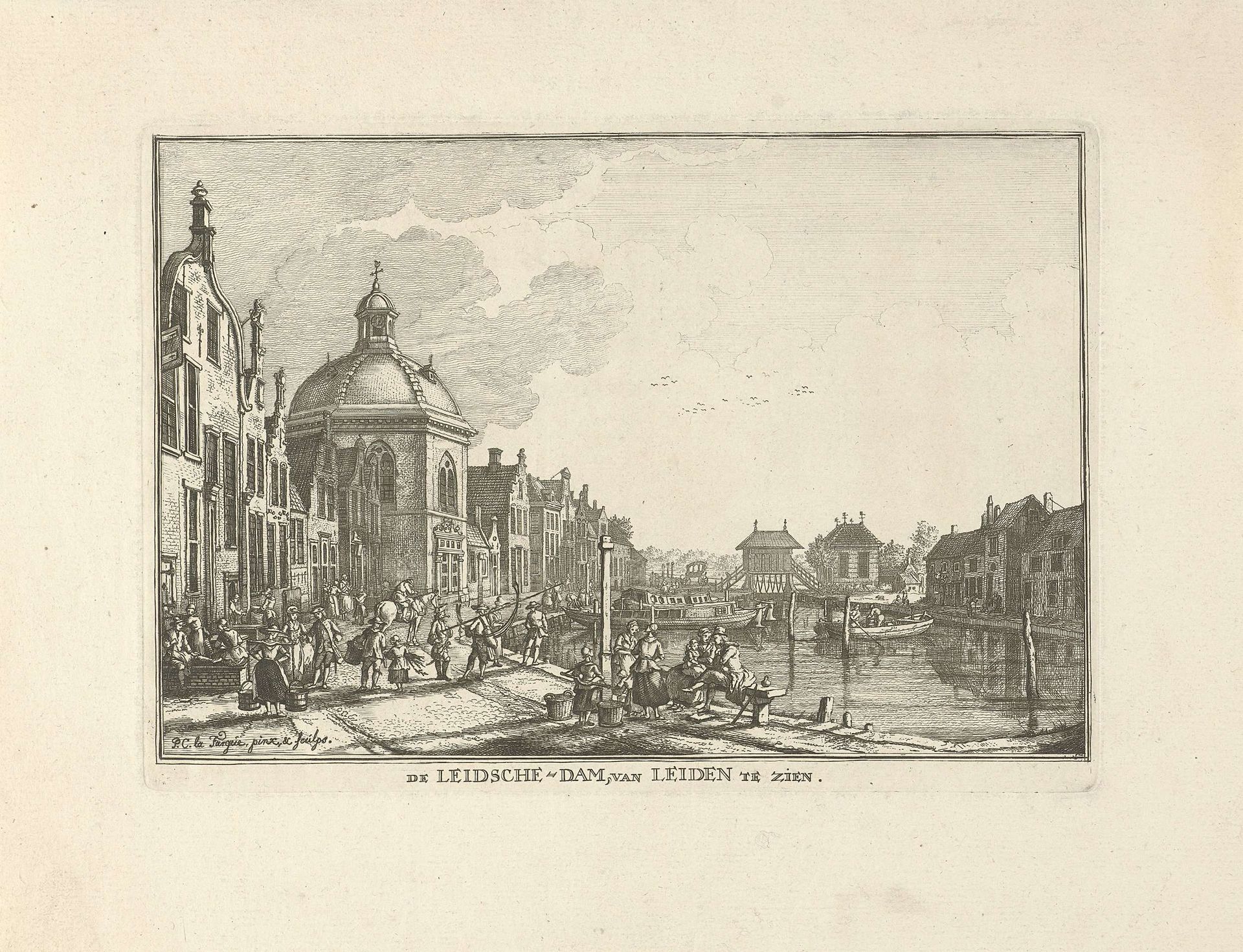 De kom in de trekvaart tussen Den Haag en Leiden in Leidschendam by Paulus Constantijn la Fargue