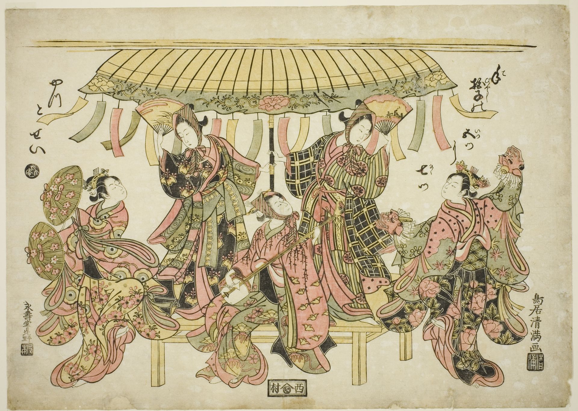 Entertainers by Torii Kiyomitsu