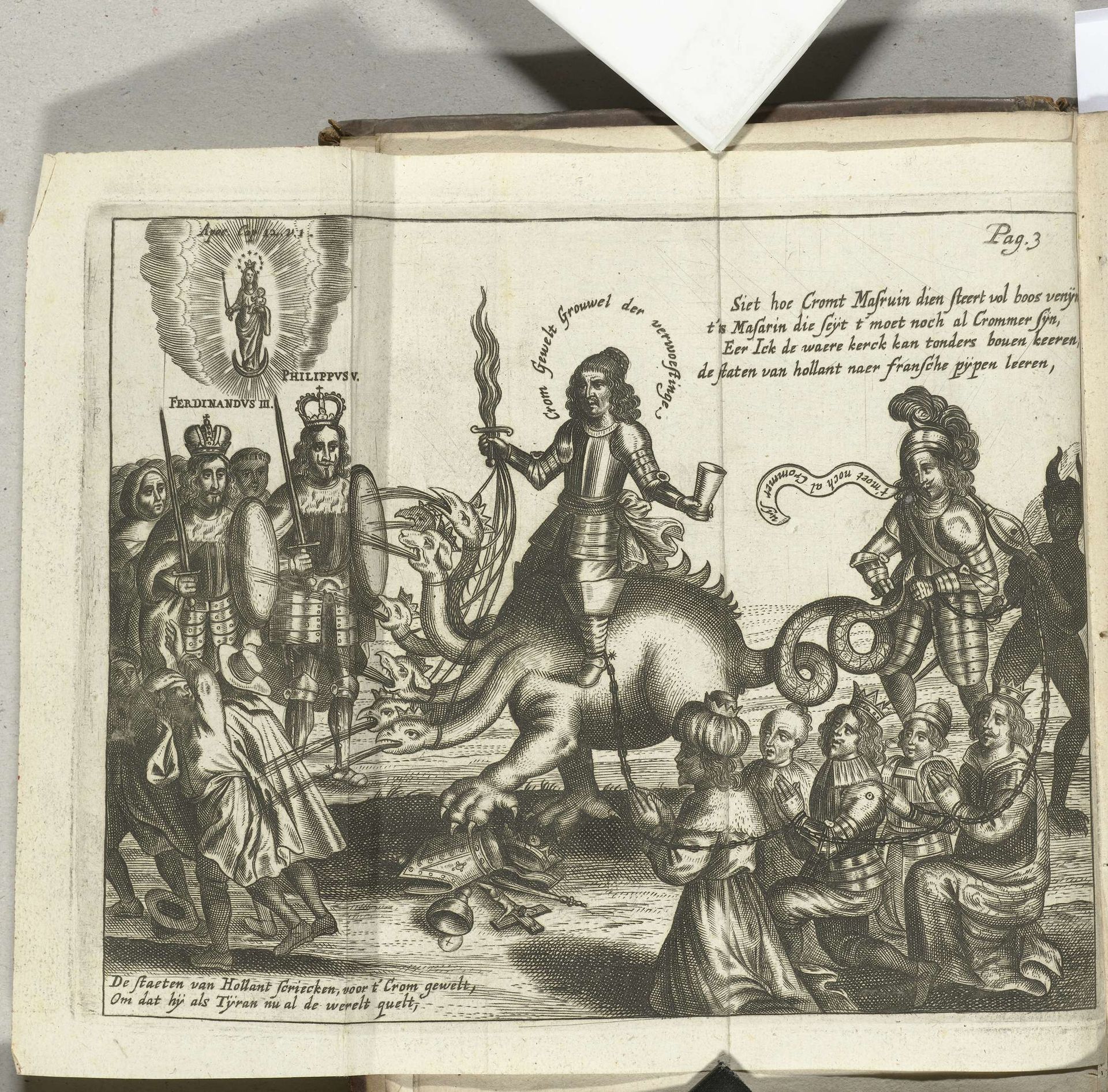 Spotprent op Cromwell, 1656 by Anonymous