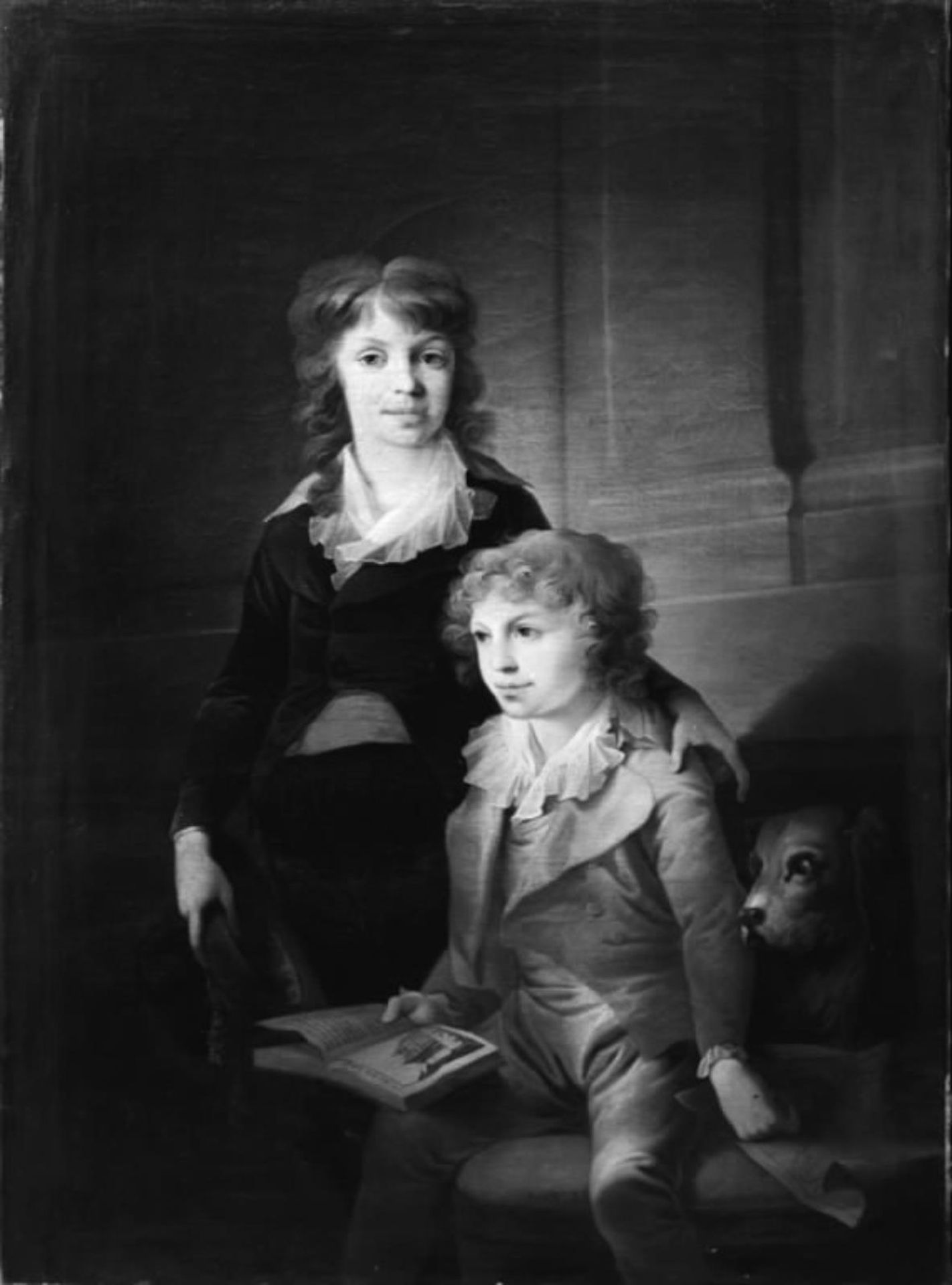 To ynglinge med en hund by C.A. Lorentzen