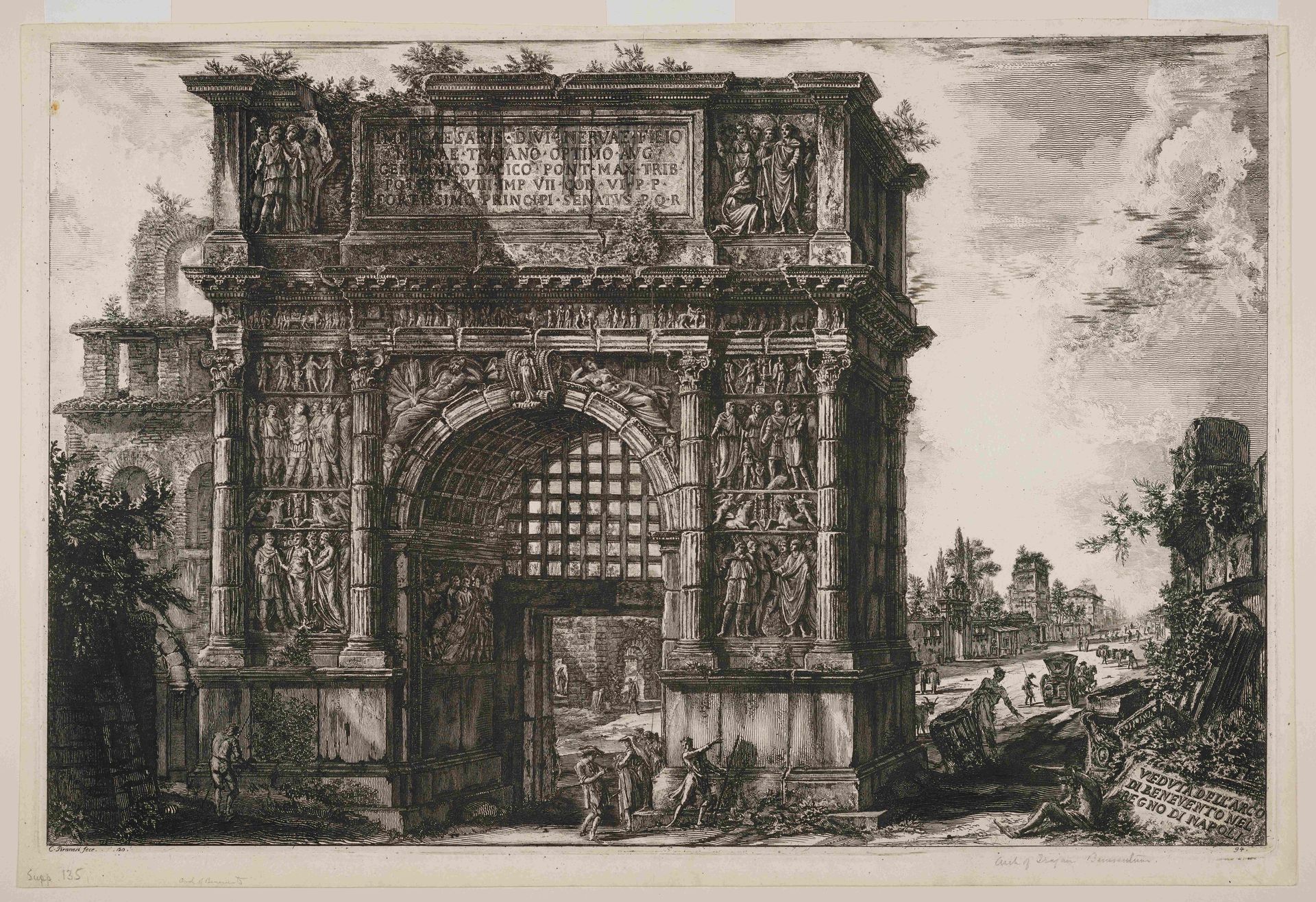 Arch of Trajan at Beneventum in the Kingdom of Naples by Giovanni Battista Piranesi