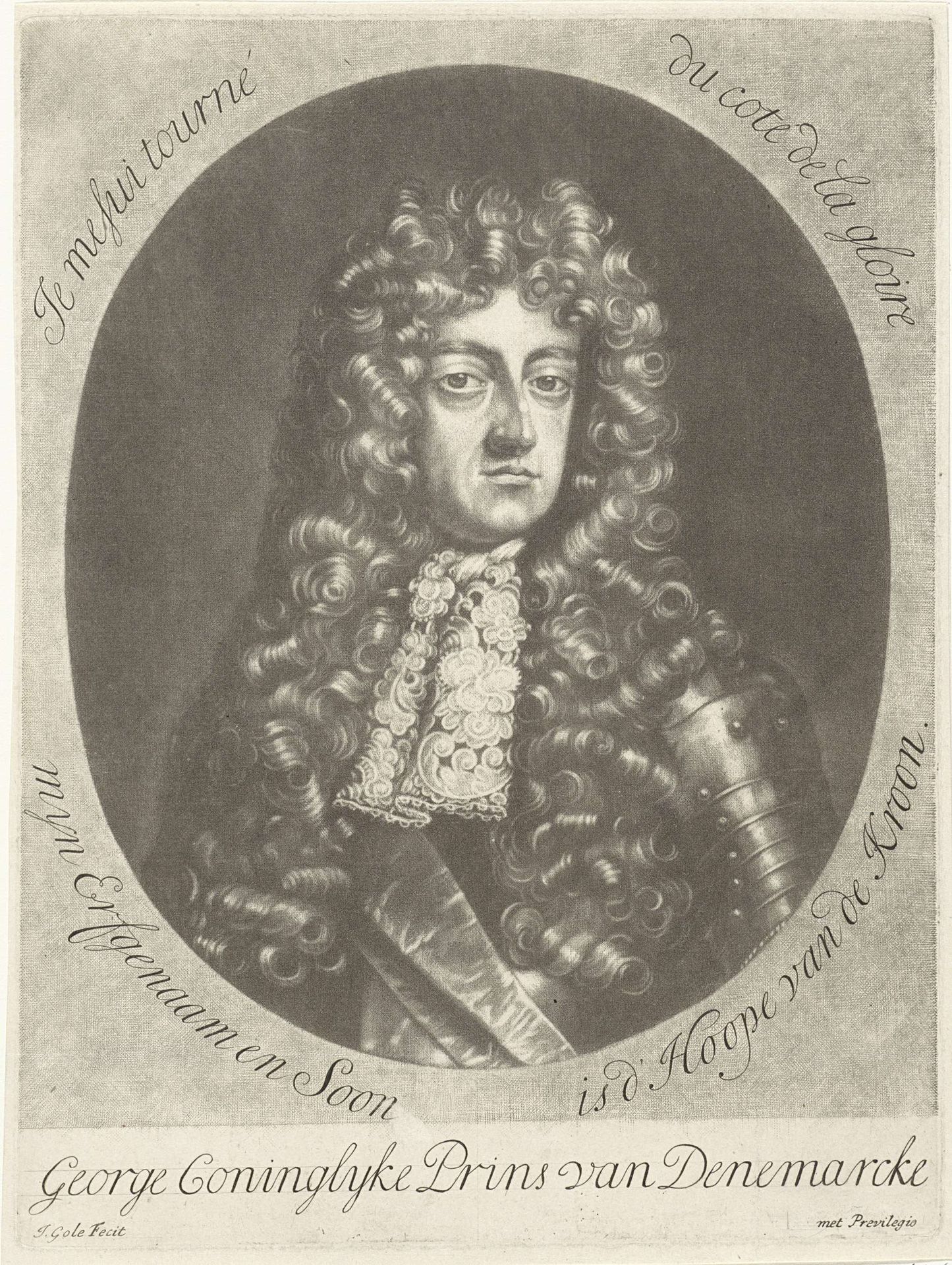 Portret van George, prins van Denemarken by Jacob Gole