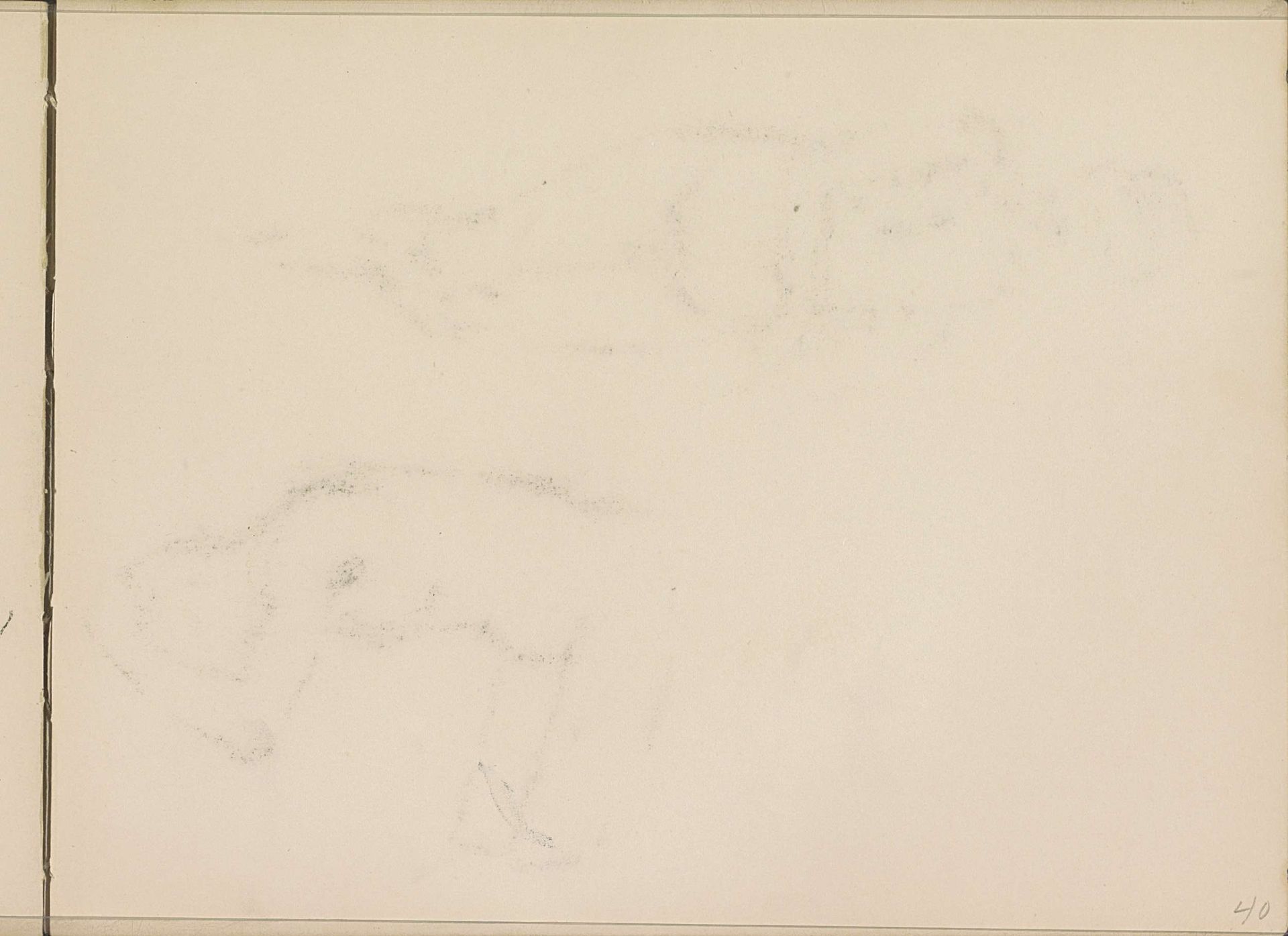 Abklatsch van de krijttekening op blad 39 verso by Isaac Israels