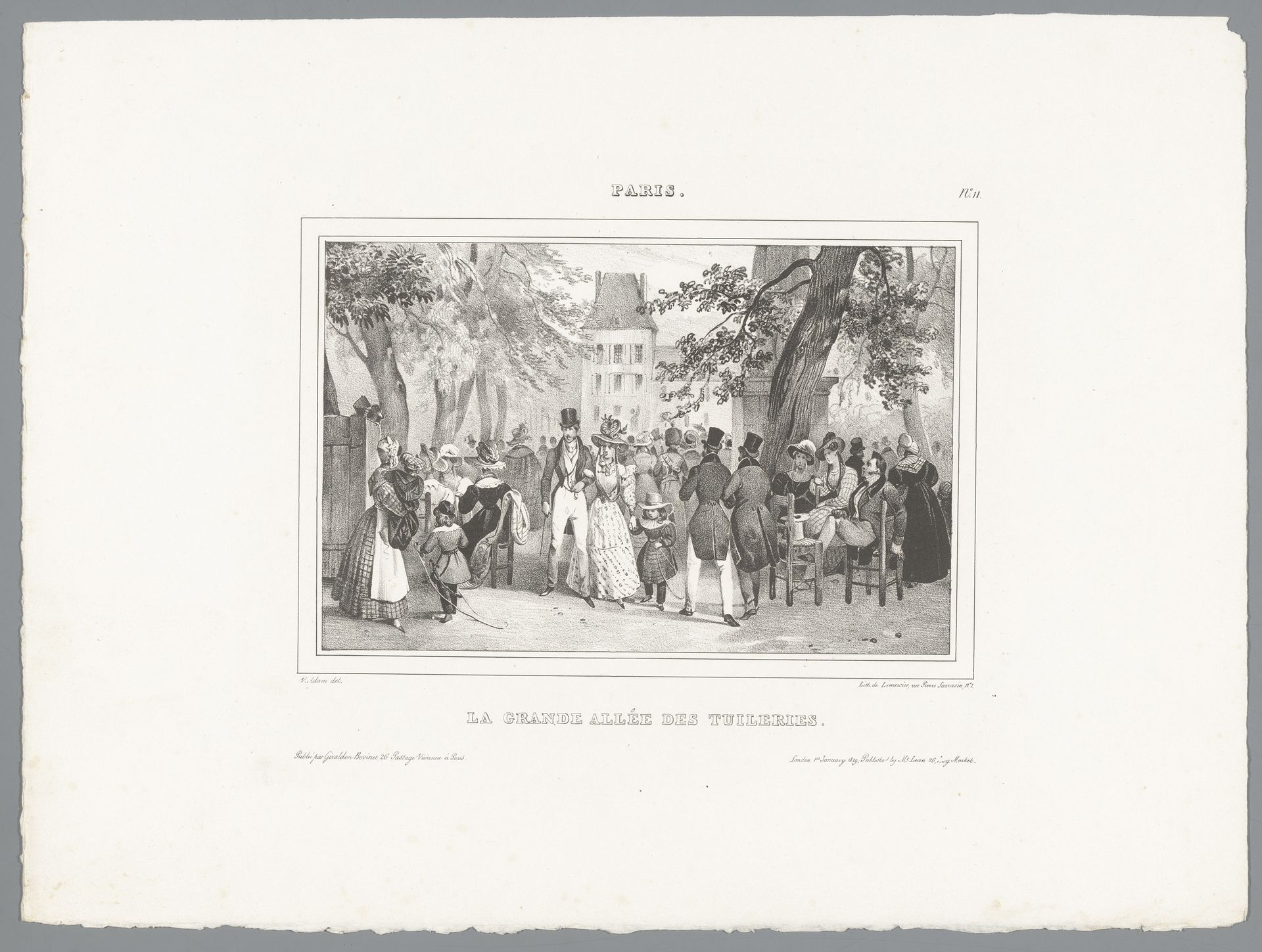 Grande Allée van de Tuilerieën by Victor Adam