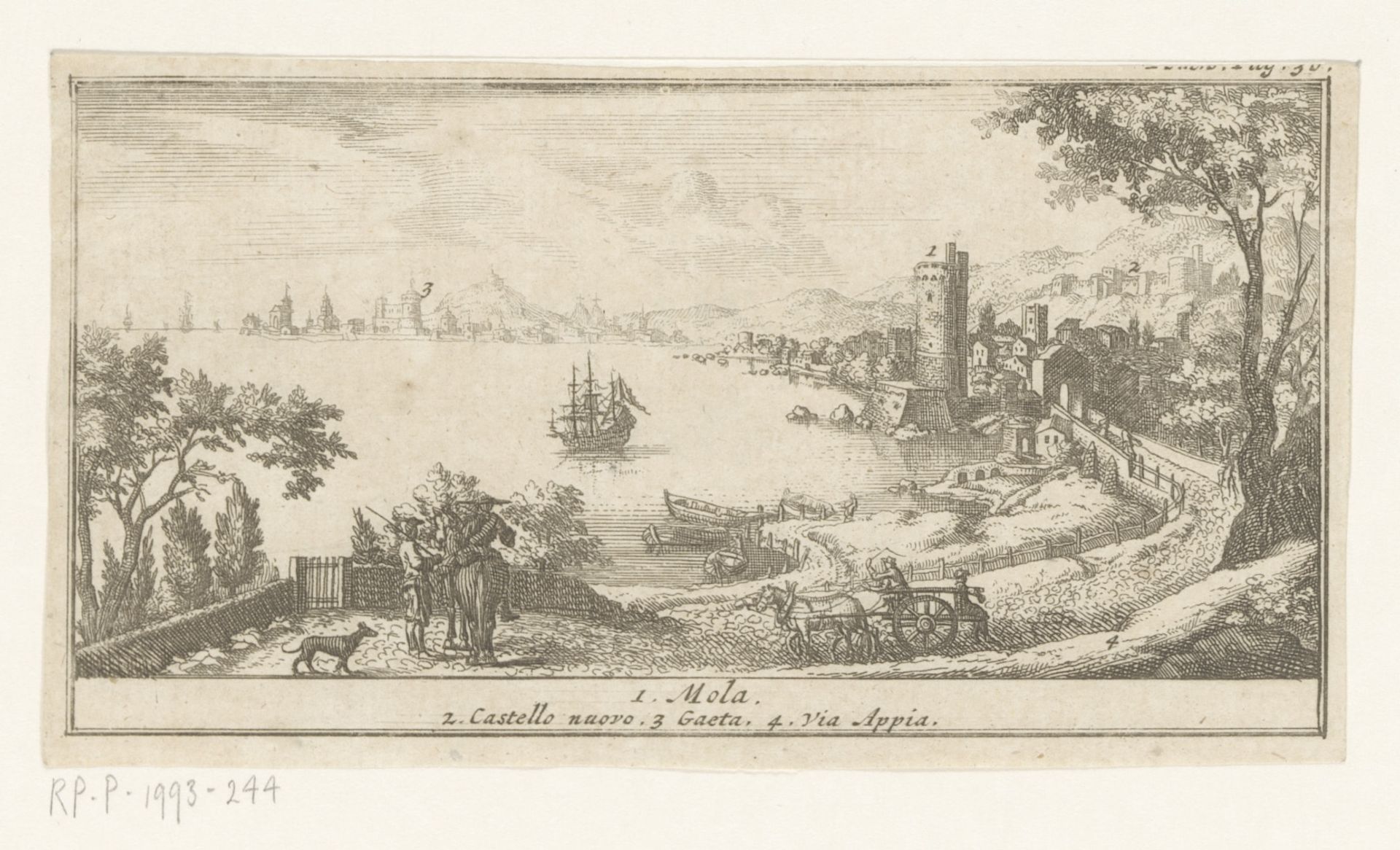 Golf van Gaeta by Pieter van der (I) Aa