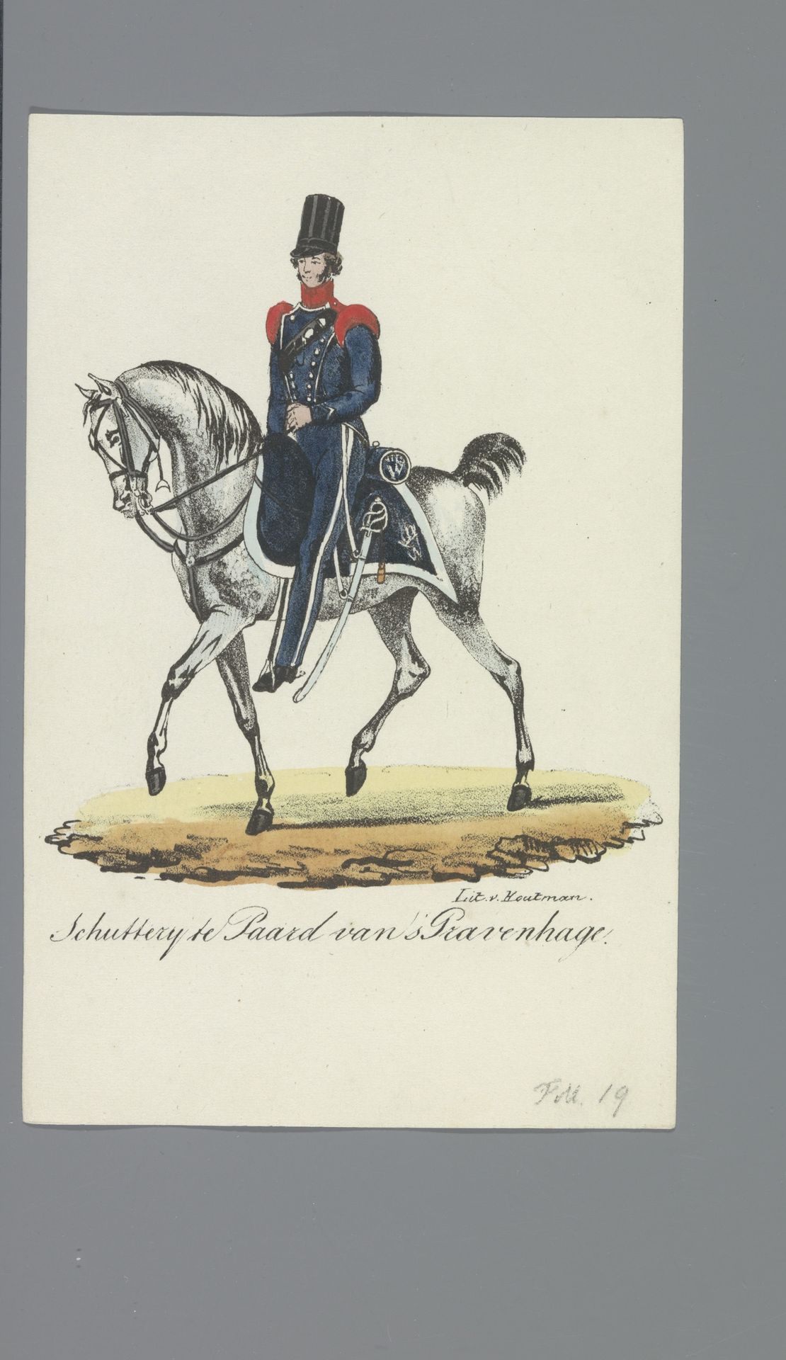 Schutterij te paard van s'Gravenhage by Albertus Verhoesen