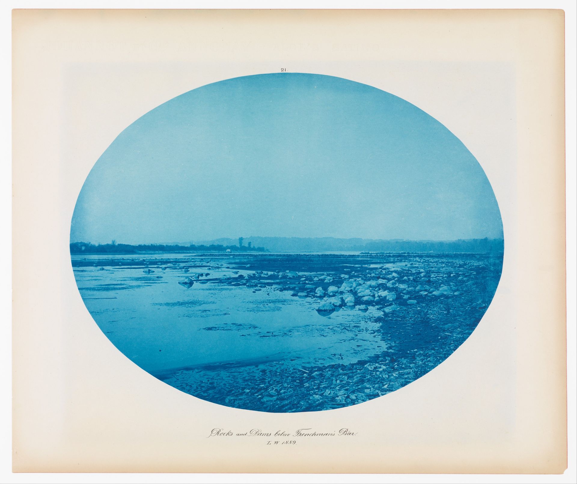 No. 21. Rocks and Dam below Frenchmans Bar (Low Water) by Henry P. Bosse