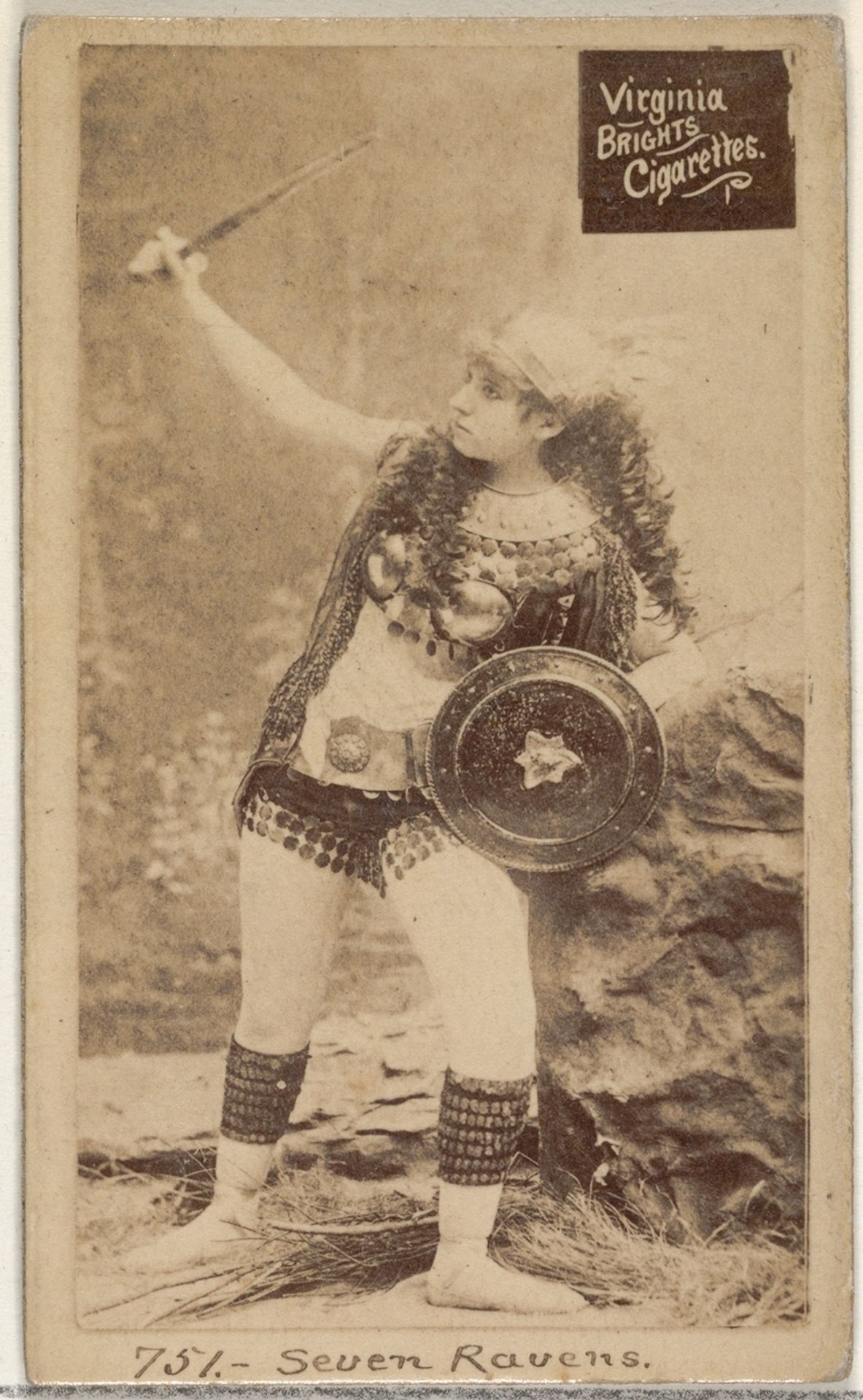 Card 751, Seven Ravens, from the Actors and Actresses series (N45, Type 2) for Virginia Brights Cigarettes by Allen & Ginter