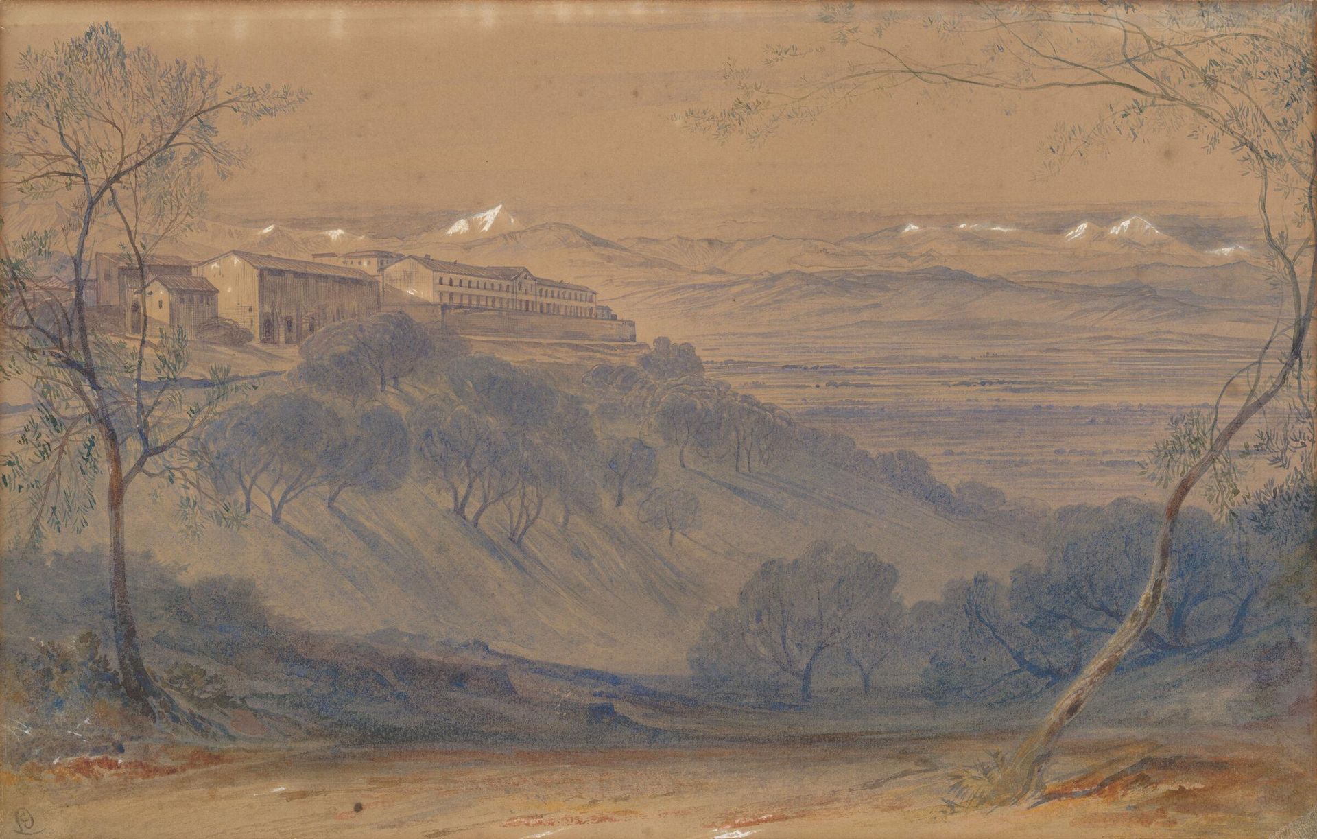 Landscape, Casabianda, Corsica by Edward Lear
