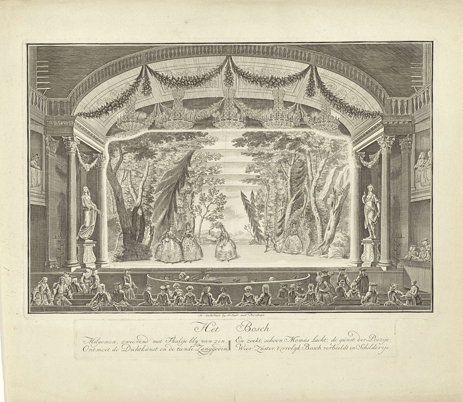 Schouwburg met toneeldecor: Het Bosch by Jan Punt