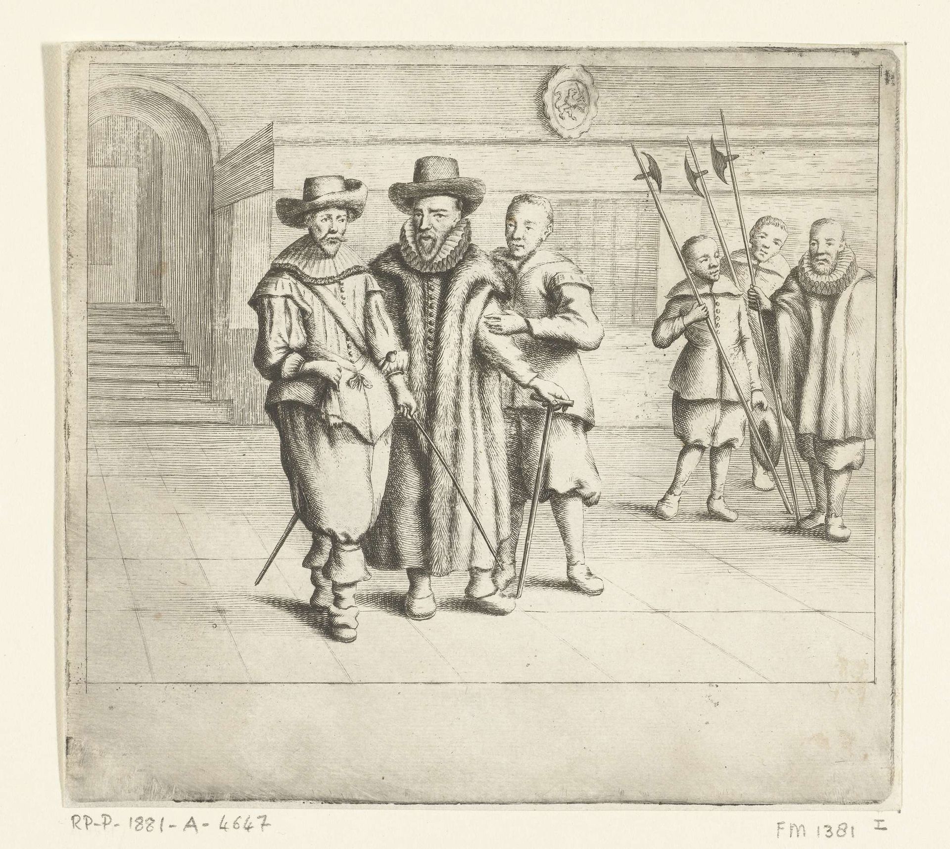 Oldenbarnevelt wordt naar het schavot geleid, 1619 by Hendrik Bary